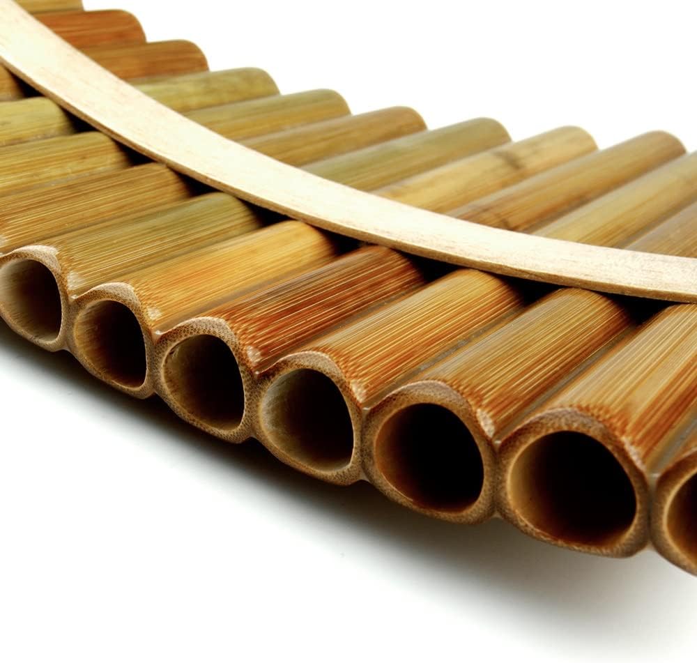 PanPipes Woodwind Instrument 18 Pipes F Key Pan Flute Pan Pipes Woodwind Instrument Bamboo Pan Flute (Color : Right-Hand)
