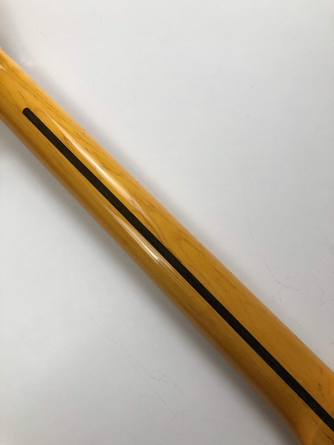 Reverse head Electric guitar Neck 22 frets Maple Fingerboard Dot Inlay Locking Nut Yellow gloss DIY