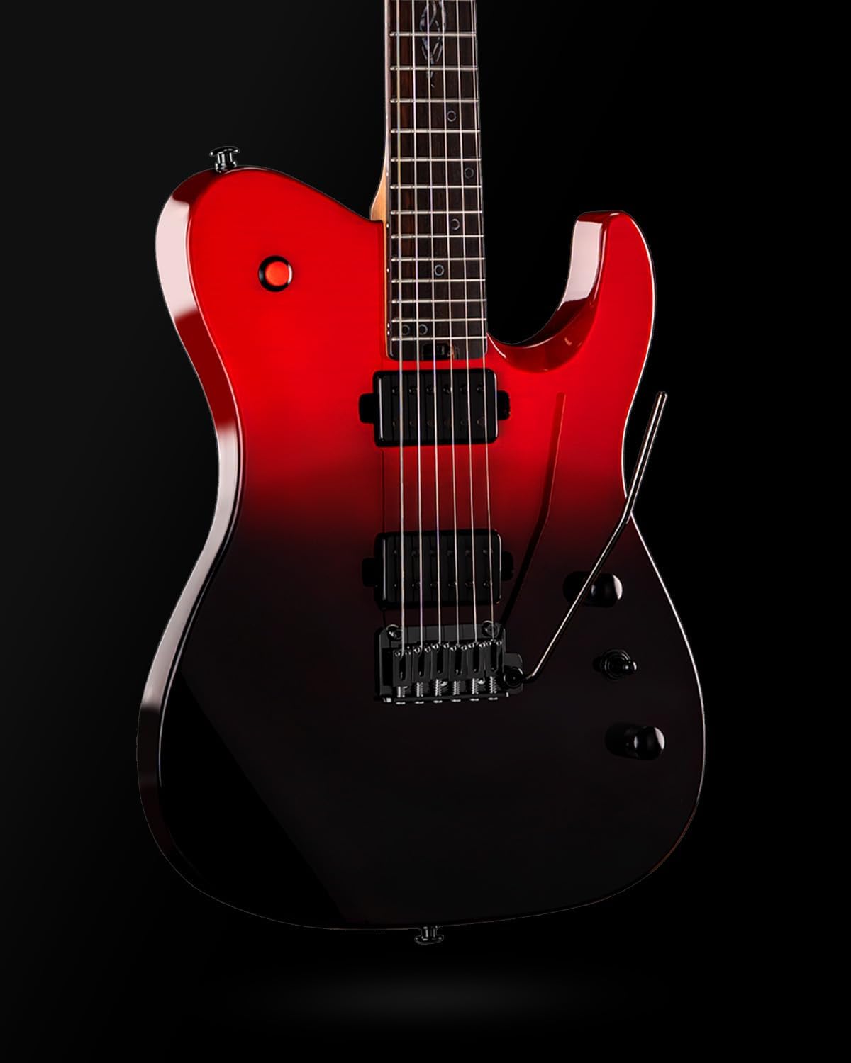 WestCreek Helyx Electric Guitar, Mahogany Body, Stainless Steel Frets, Roasted Maple Neck, Rosewood Fretboard, Bone Nut, 24 Frets (Sunset Ember)