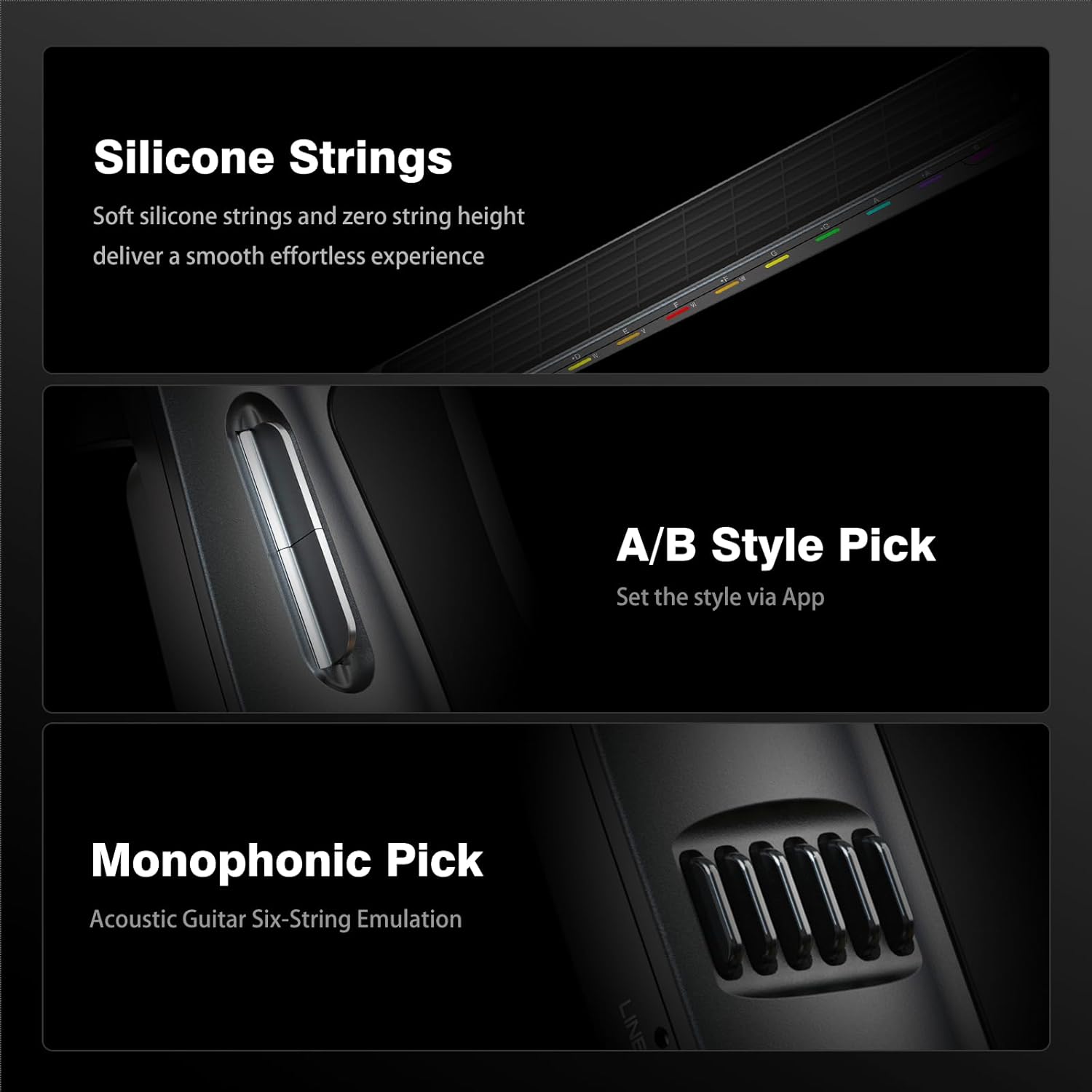 Stringless Electric Smart Guitar,Foldable & Portable Built-in Drum Machine & Bassline Travel Backing Guitarra for One-Man Band,Chord Generator,App Interactive Chord Sheets,Easy to Play (Pearl White)