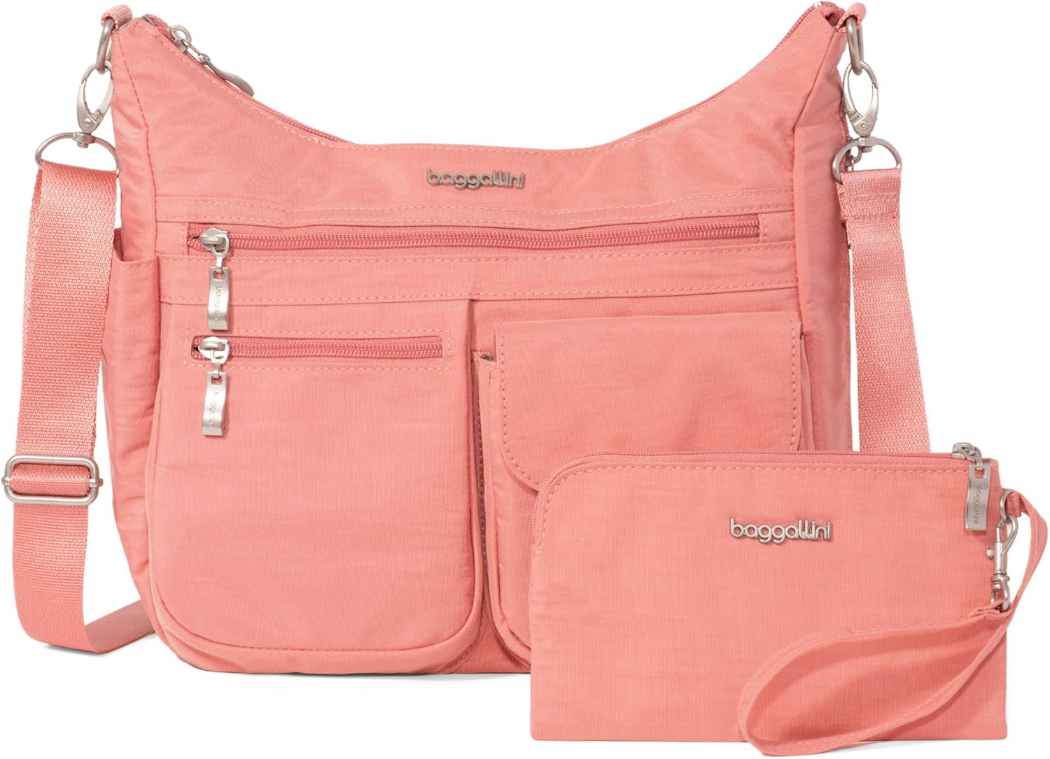 Baggallini Modern Everywhere Crossbody Bag for Women 11x9x4.5 Rfid Hobo Bag