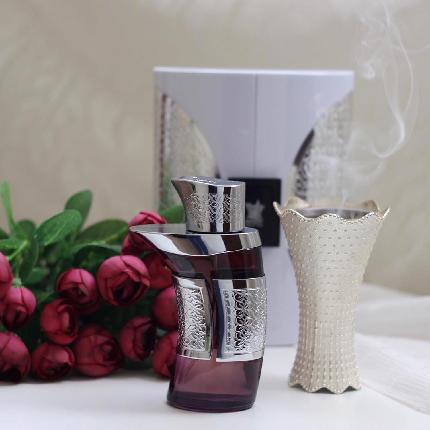 Arabian Oud Arabian Legend silver 100 ml 3.4 Oz Fragrance for Men | Eau de Parfum | blackberry, saffron, citrus, oud, sandalwood, cedarwood and musk | Smoked and Fresh Scent.