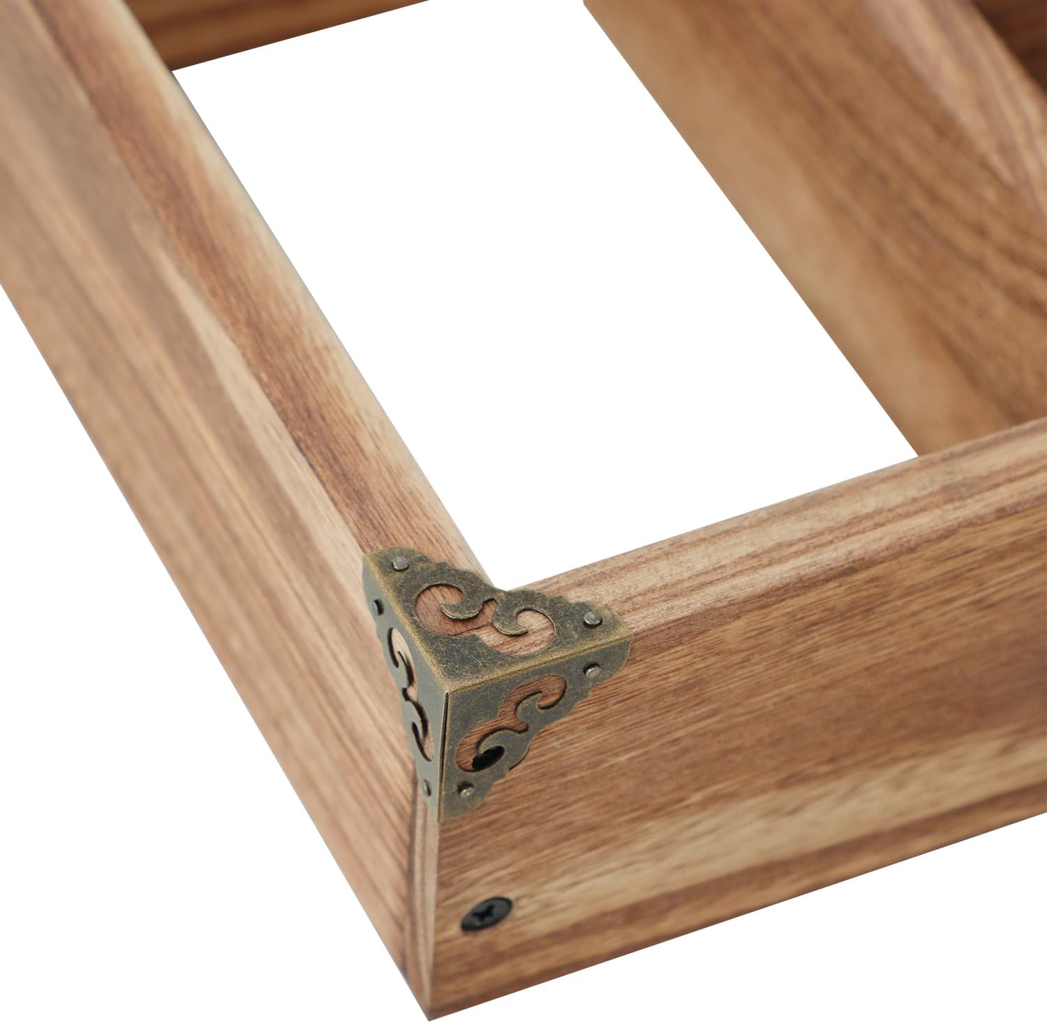 Generic FIRMINANA 17.7 Inch Solid Wood Display Shelf -Sef of 2- Shadow Box 9-Slot Wood Floating Shelves Larger Shelf Lightweight (Brown)