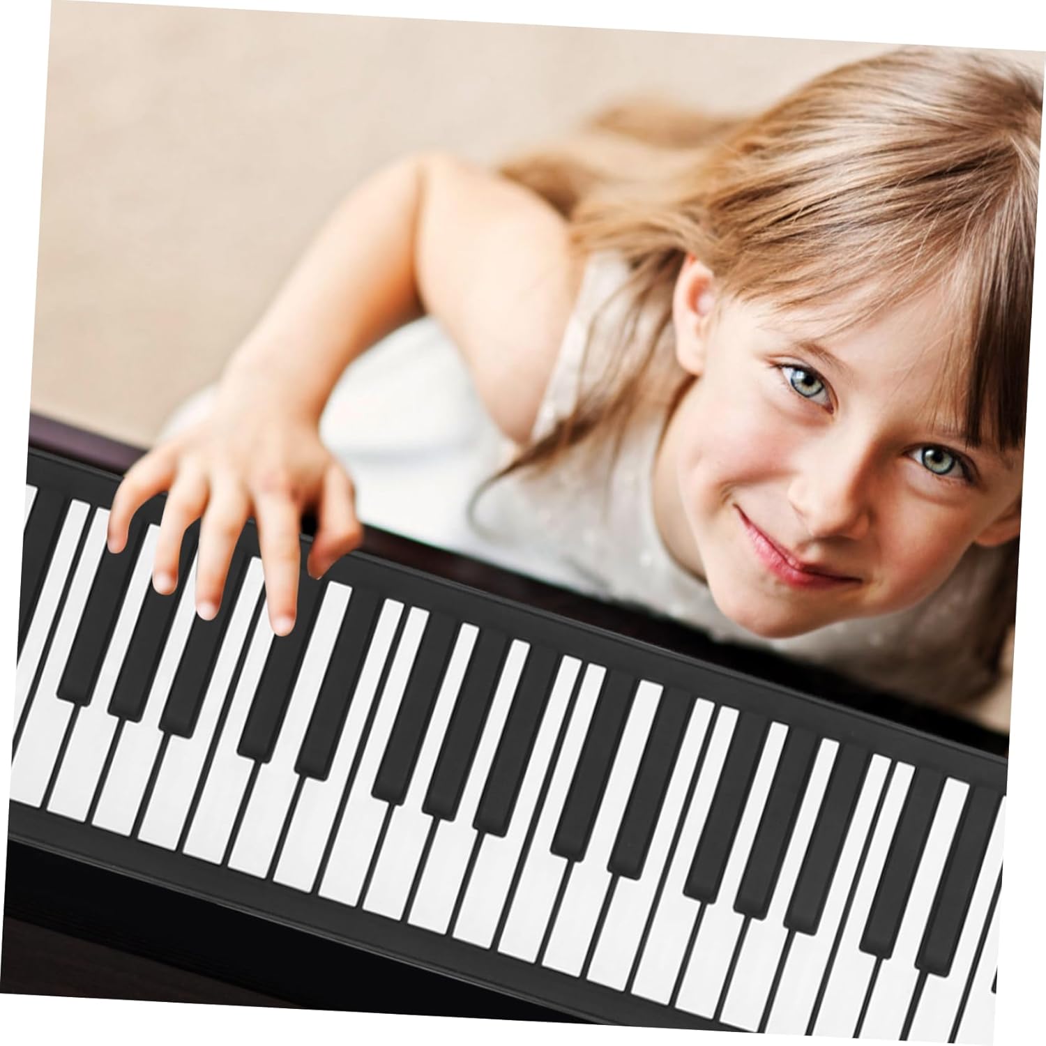 Keys Portable Up Piano for Beginner Electronic Keyboard with Rhythms Timbre Lightweight Hand Piano for Students Easy to Carry Use