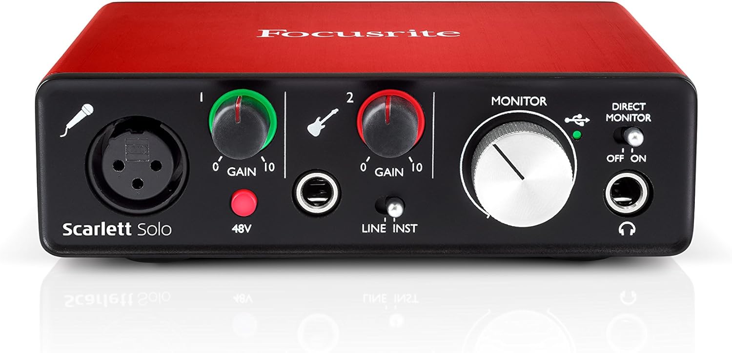 Focusrite Scarlett Solo (2nd Gen) USB Audio Interface with Pro Tools | First