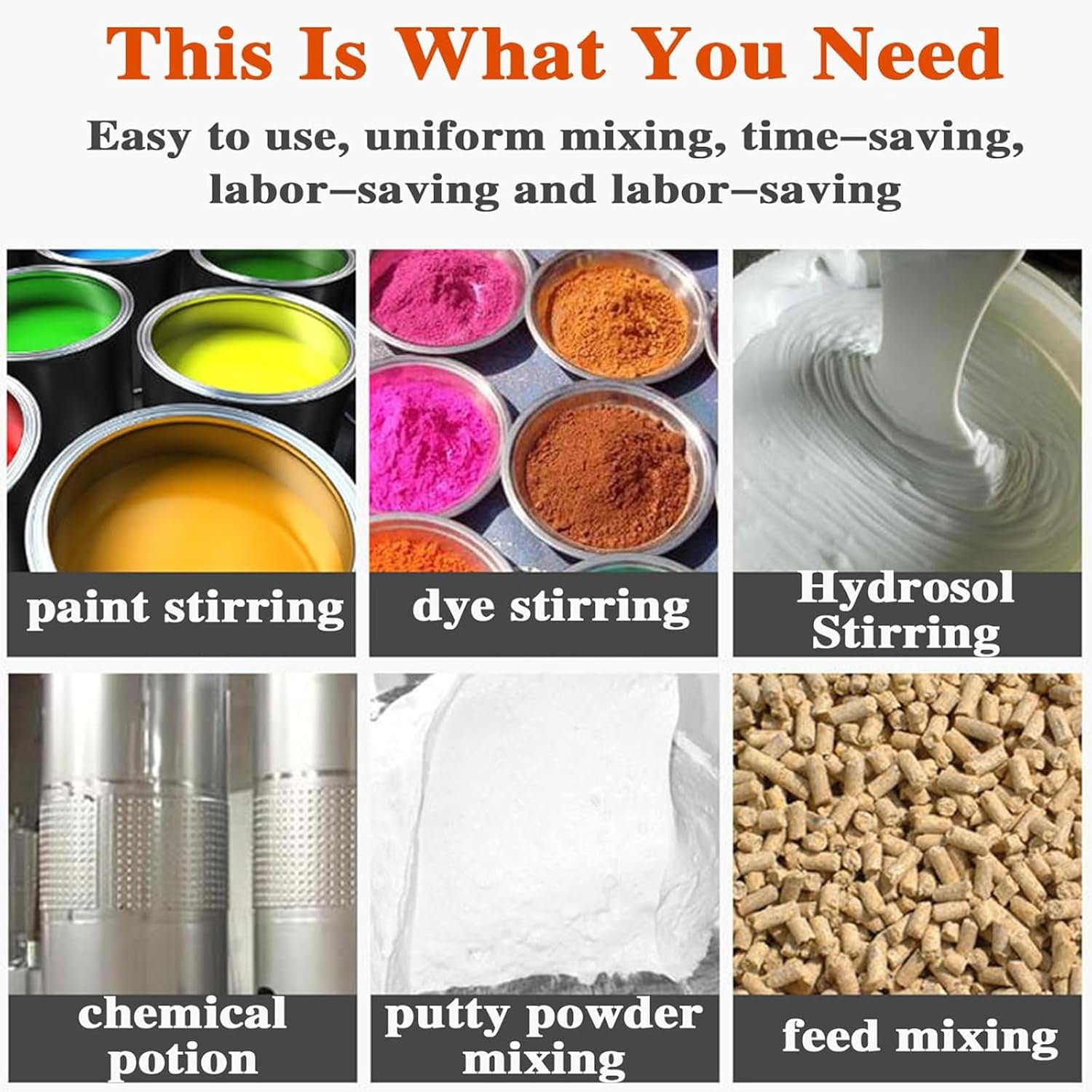 1 Gallon Pneumatic Mixer, 1/8HP Desktop Vertical Coatings Mixing Machine, Working Pressure: 0.1-0.8mpa/Speed: 0-4800r/min/Impeller Diameter: 6cm, for Food, Paint