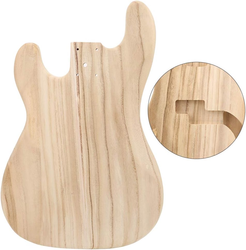 Convenient Bass Guitar Body - Maple Material Unfinished Make for DIY Craft and Guitar Lovers Use