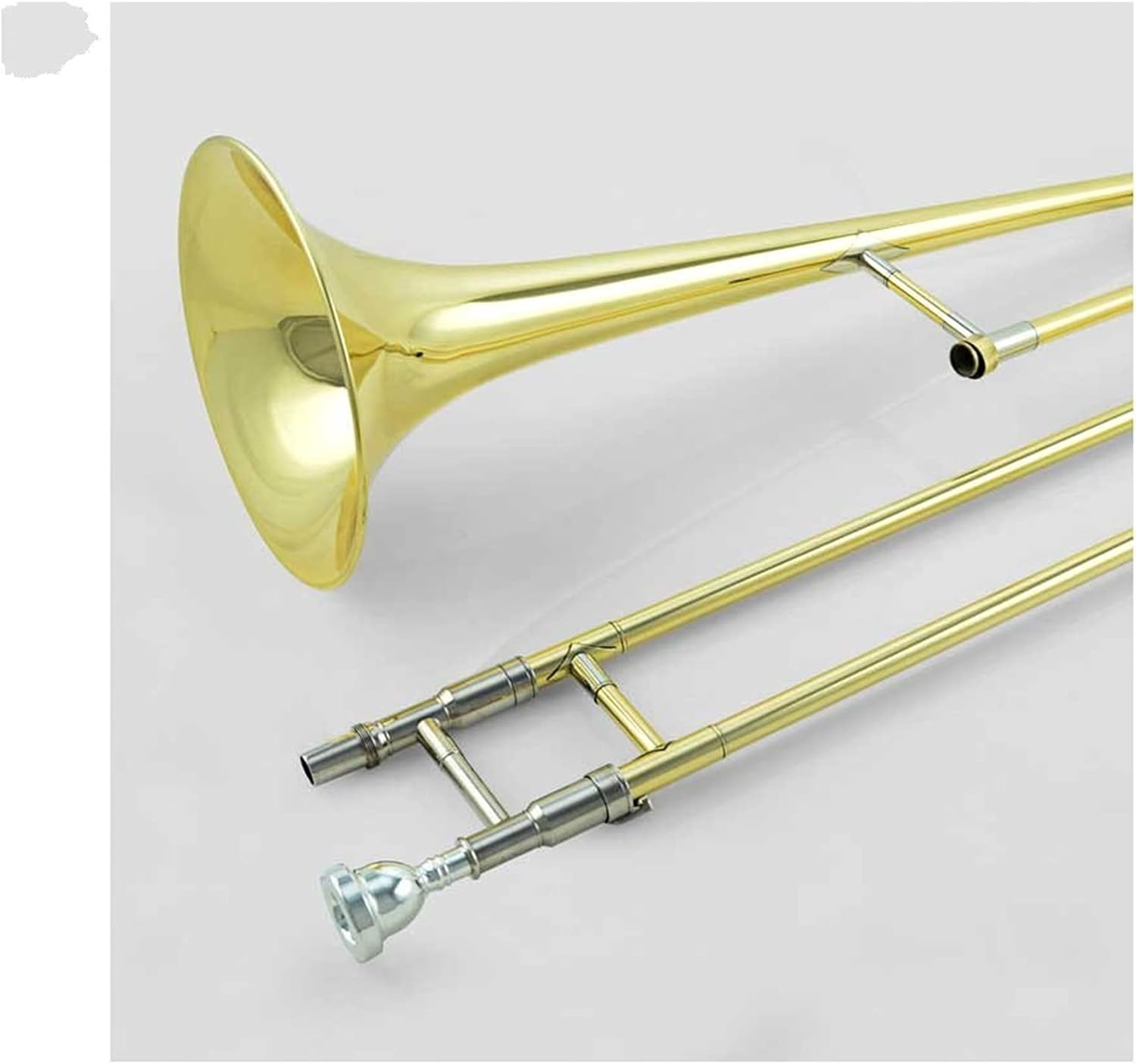 Student Trombone Alto Trombone B Flat Gold Paint Student B Flat Trombone with Shell and Mouthpiece Trombone Kit