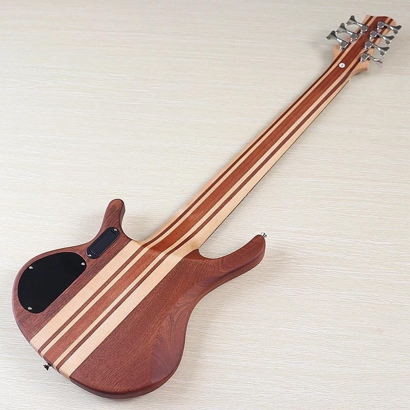 7-String Bass Guitar, 43-Inch, Neck-Through, Solid Sapele Body Active/Passive Pickups,24-Fret(Model 1)