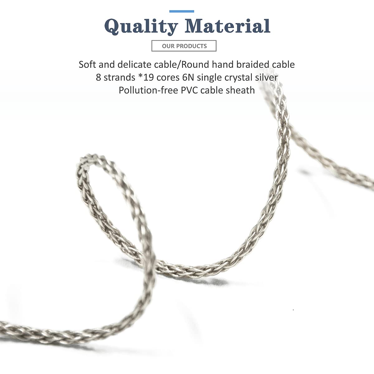 6N Single Crystal Silver Upgrade Cable 3.5mm/4.4mm/4Pin XLR Headphone Cable for HIFIMAN SUSVARA Ananda Arya SUNDARA Edition XS HE1000se HE5se HE6se (4.4mm Plug, Two 3.5mm)