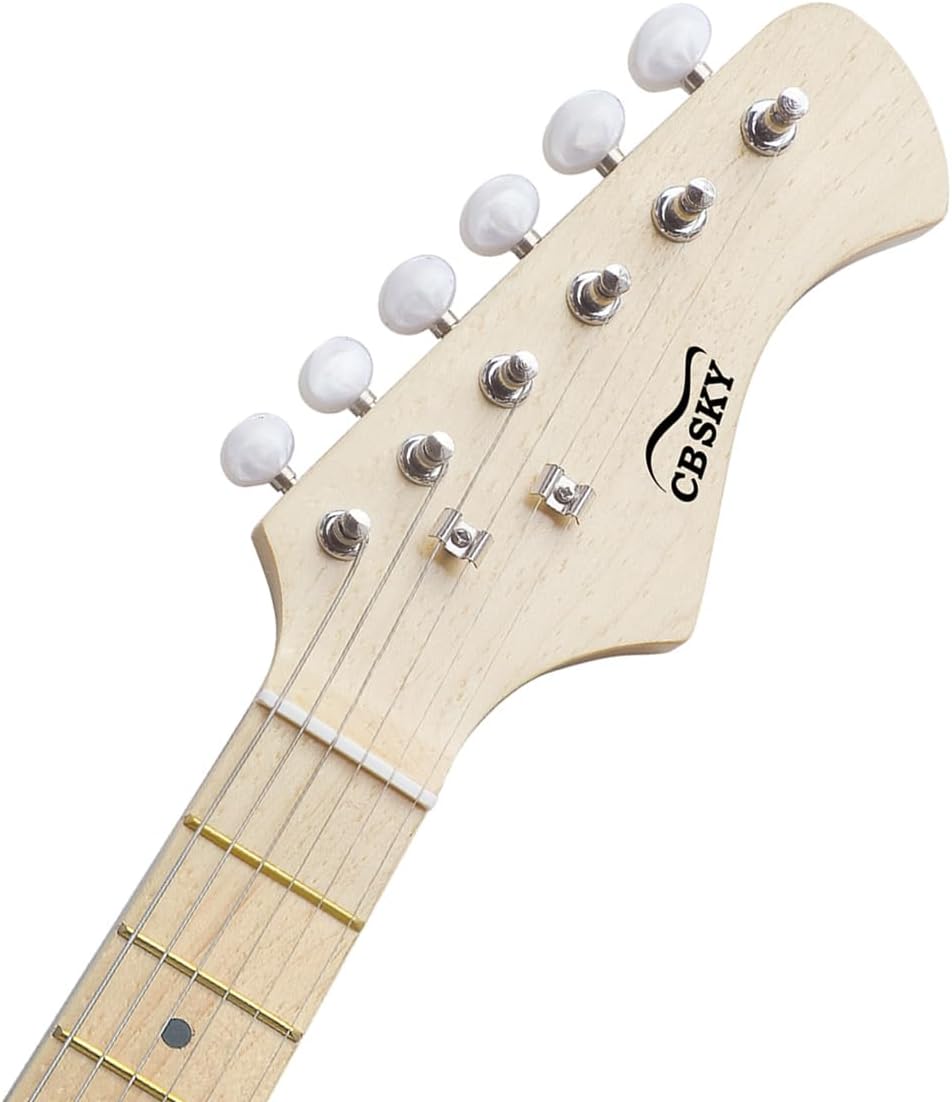 30 Inch Kids Electric Guitar Beginner Kit, Junior Size Mini Electric Guitar for Children with Amplifier (battery/adaptor not included) and Guitar bag, Unisex Red