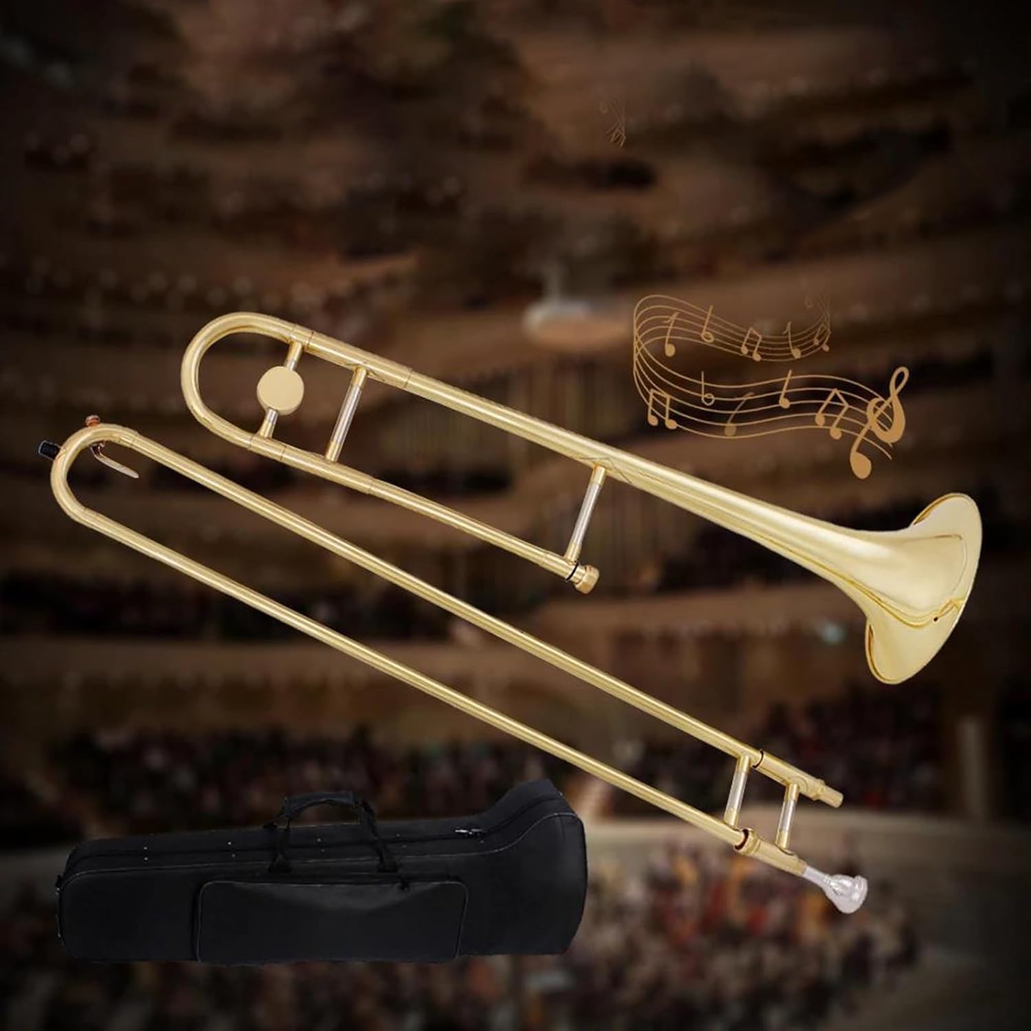 Professionals euphonium Bb Tenor Trombone Piccolo Marching Trombone Instrument With Mouthpiece Case