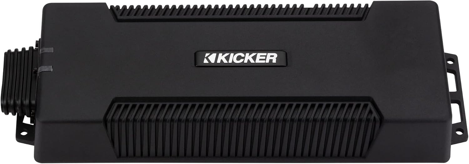 Kicker 48PXA10005 Weatherproof Powersport Amplifier - 4x100-Watt 4-Channel Full-Range with 600-Watt Subwoofer Channel