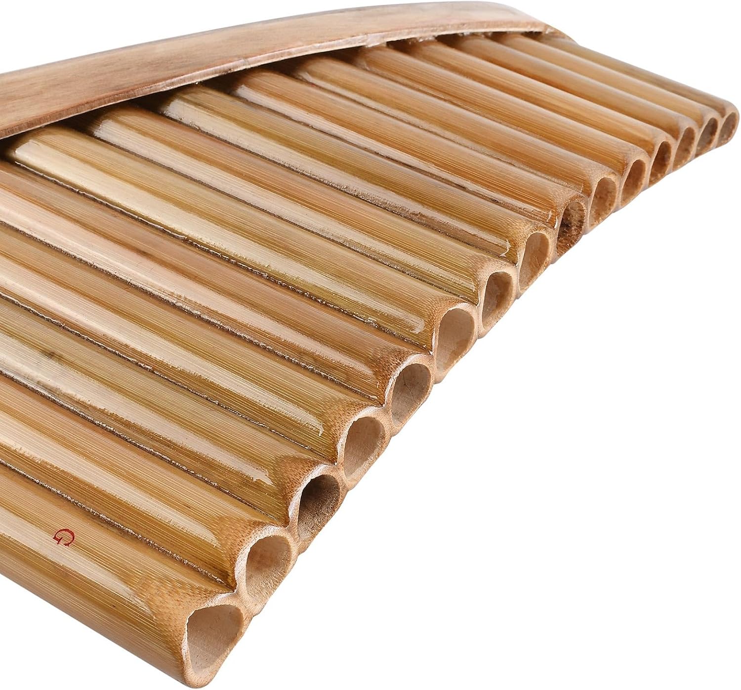 15 Pipes Brown Pan Flute for Key Chinese Traditional Musical Instrument Pan Pipes Woodwind Instrument Right or Left Ha