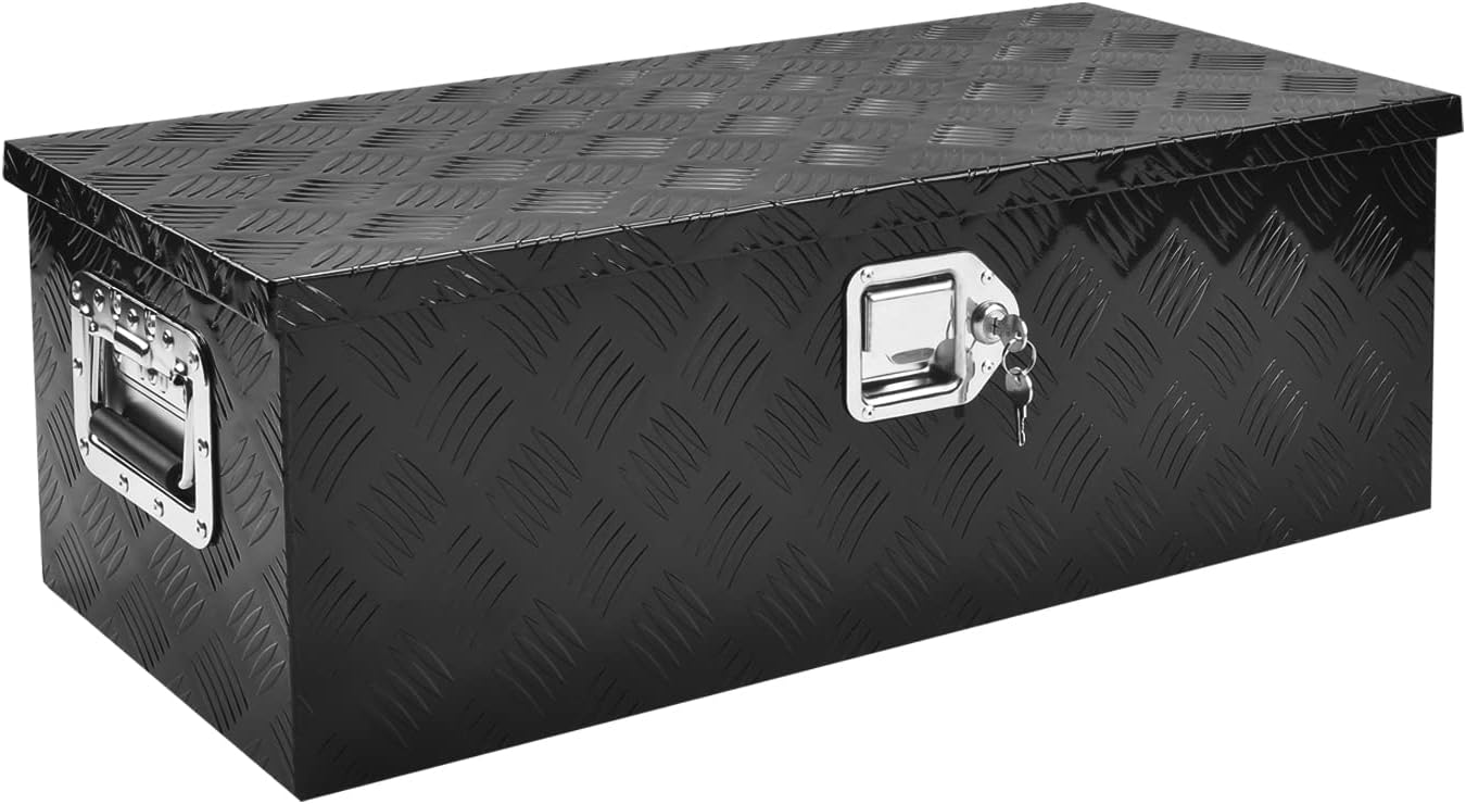 30 Inch Aluminum Tool Box, Truck Bed Tool Box with Side Handle,Lock and 2 Keys, Tool Storage Box for Truck,Trailer,Pickup,RV,30