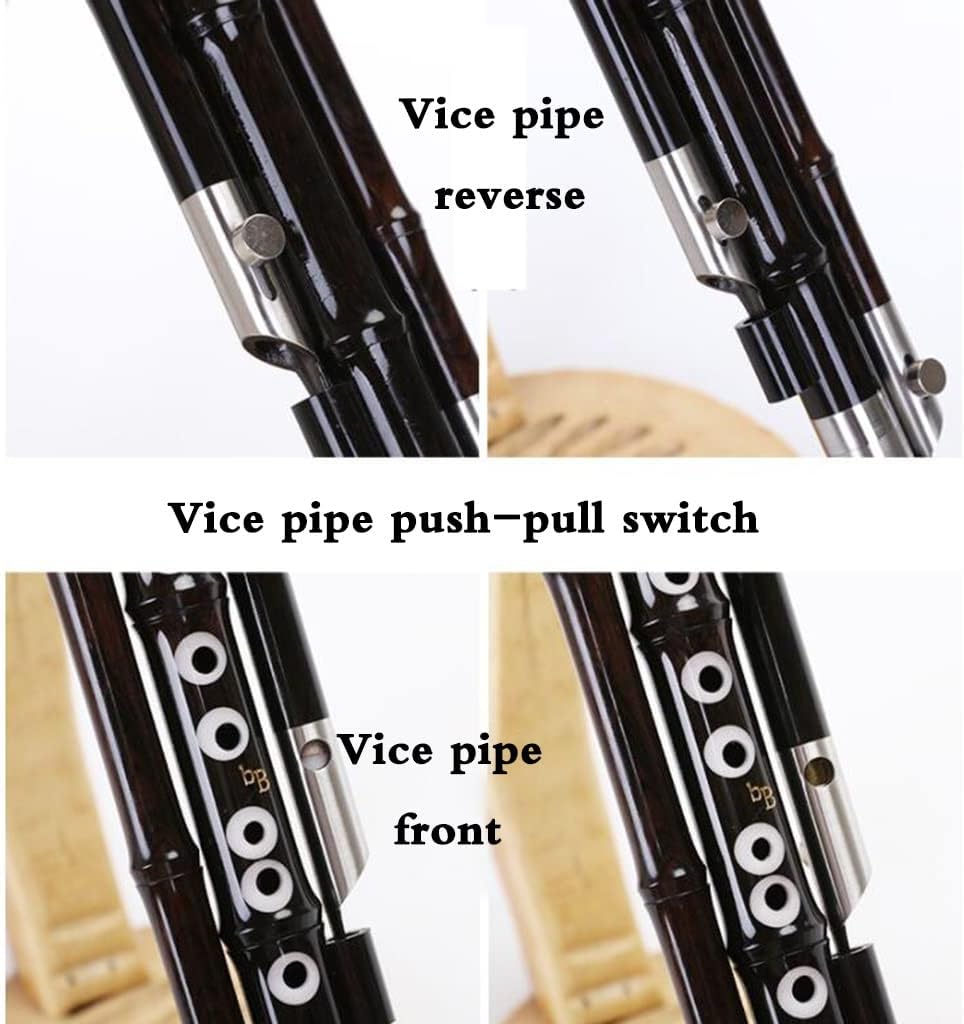 Flutes Musical Instruments Ebony Cucurbit Black Gourd 7-Hole Tuning for Beginners to Play Woodwind Instruments Collectibles, Gifts Beautiful Sound Quality (Color : Black, Size : B Flat)