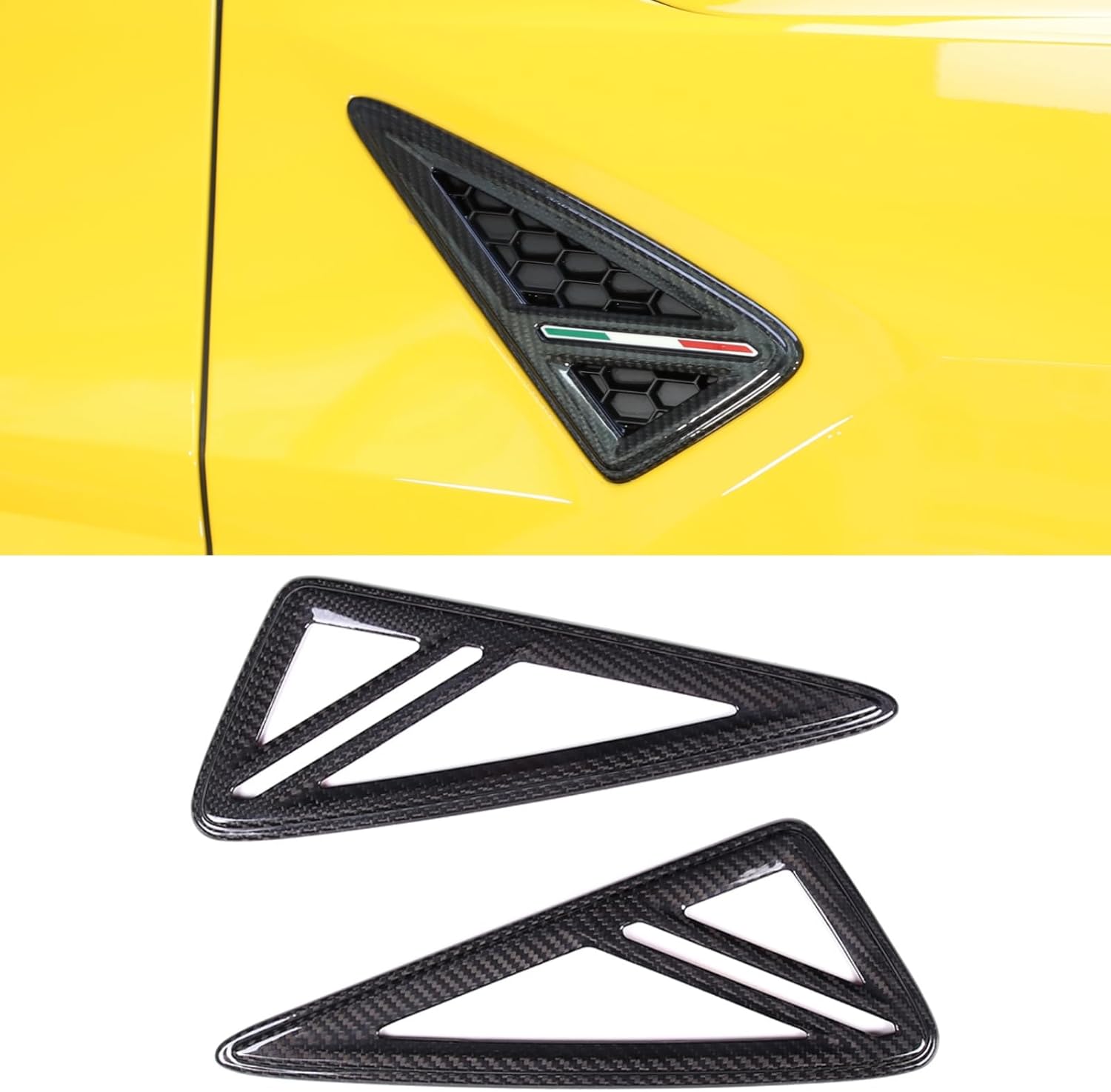 Fender Side Air Vent Cover Trim Compatible with Lamborghini Urus 2018-2024, Carbon Fiber Car Exterior Decoration Accessories (Carbon Fiber)