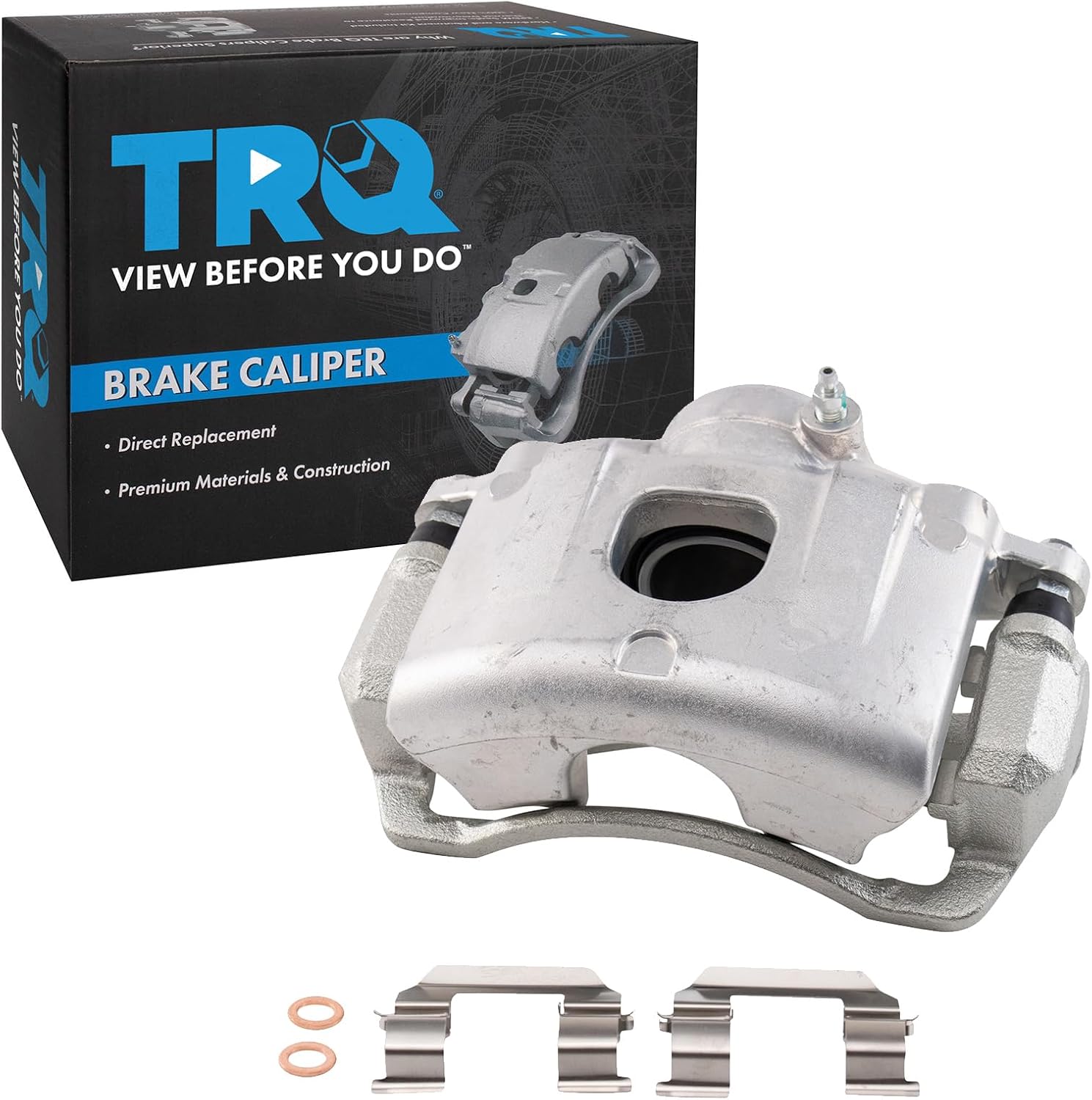 TRQ Front Left Brake Caliper w/Bracket Drivers Side Compatible with 2004-2009 Kia Spectra 2005-2009 Spectra5