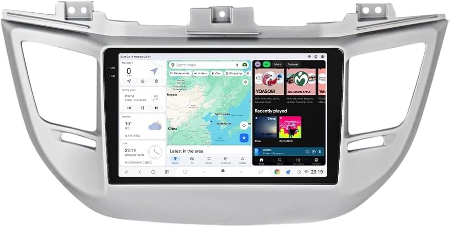 MekedeTech DUDUAUTO DUDU6 Android 13 Car Stereo for Hyundai Tucson IX35 3 2015 2014-2018 9.5 inch Carplay Touch Screen Car Head Unit Replacement,8G RAM 256GROM