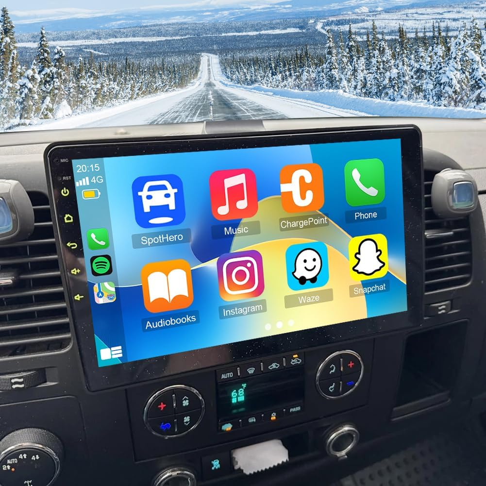 10 Inch IPS Touchscreen Android 15 Car Stereo for Chevrolet Equinox 2005 2006 2007 2008 2009 with Wireless CarPlay & Android Auto Car Radio,Support WiFi 6, Bluetooth 5.4, Backup Camera, SWC