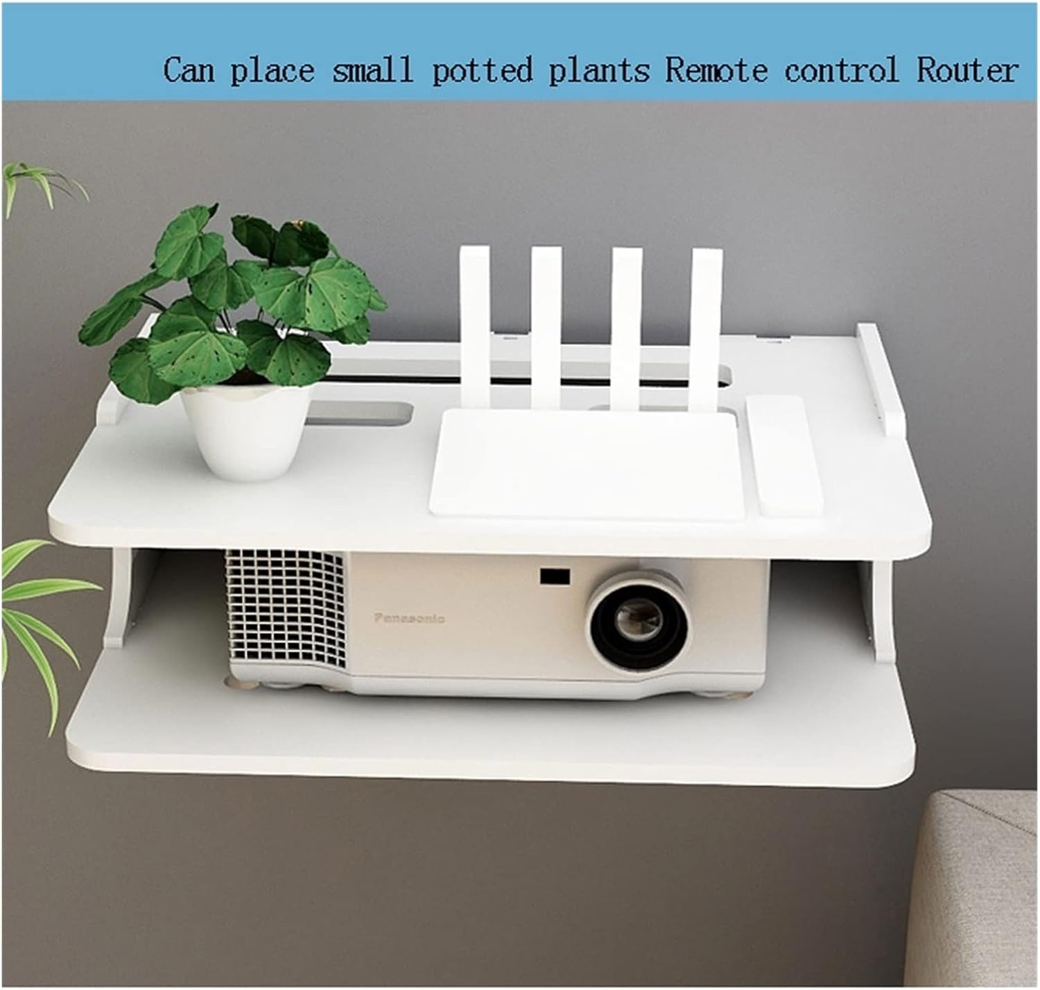 Floating Shelf Bracket Wall Mount Shelves, Floating Shelf Wall-Mounted TV Stand, Floating Cable Box Shelf, Floating Wall Mount Shelf Shelves Bracket (Color : A)