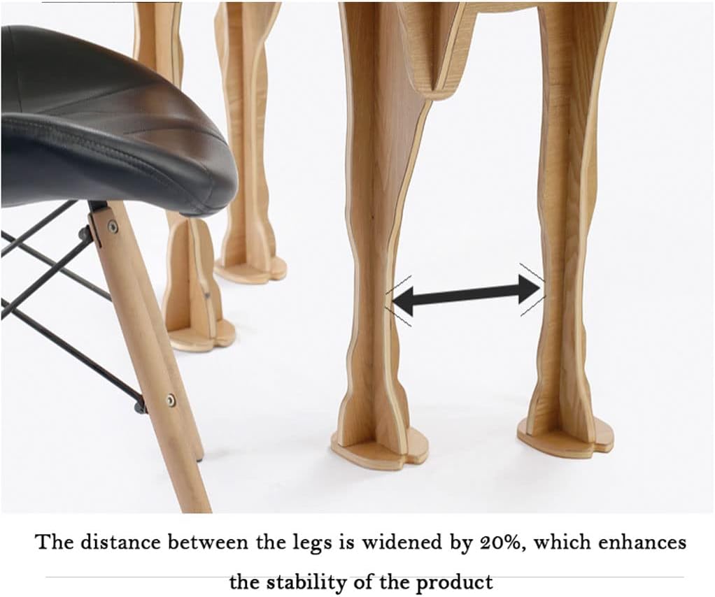 Animal Bookshelf W/ 2 Drawer Solid Wood Storage Rack Floor Standing Creative Elk Shaped Bookcase Corner Side Cabinet for Living Room