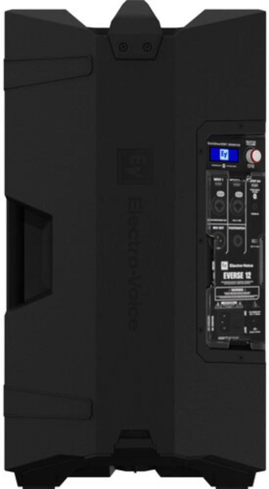 Electro-Voice EVERSE 12 Weatherized Battery-Powered Loudspeaker with Bluetooth Audio and Control Black (Pair) Bundle with Auray Steel Speaker Stands with Case and 2X XLR Cable