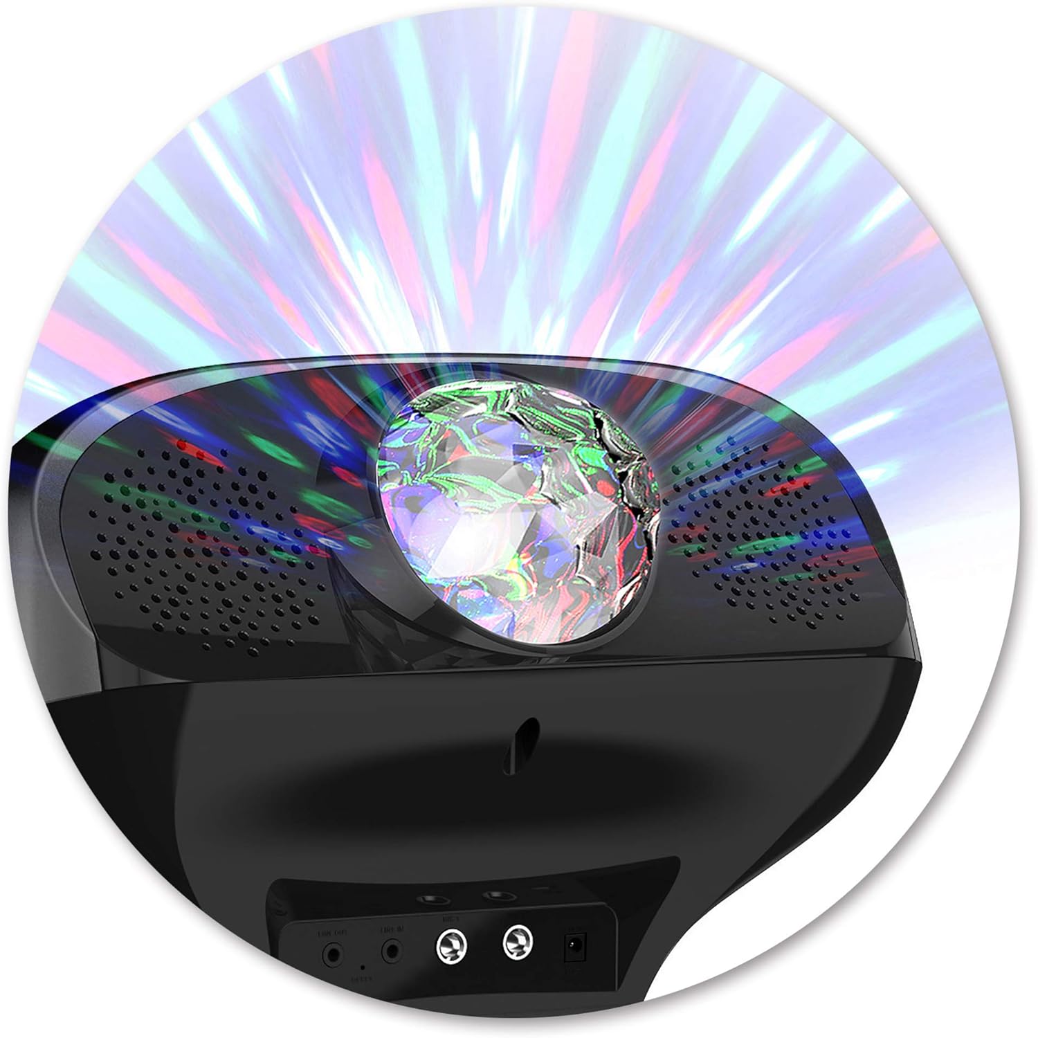 Starion KS829-B Bluetooth Karaoke Machine l Pedestal Design w/Light Show l 4 Built-in Speakers & 2 Tweeters l Two USB for Bluetooth / MP3 Record & Playback l Disco Ball Effect l Two Microphones