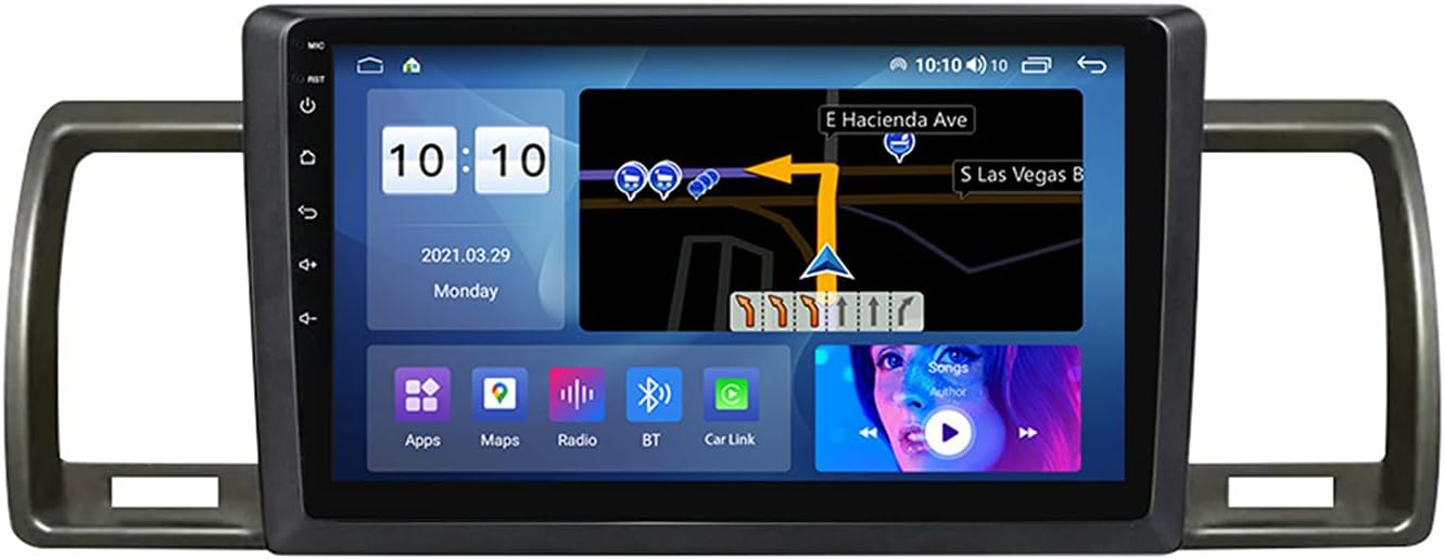 Carplay Double Din Car Stereo for Toyota Hiace 2004-2019,9'' Touchscreen Car Radio Bluetooth FM/AM Radio USB Mirror Link Multimedia with Steering Wheel Control & Backup Camera 4G LTE WIFI,M600s