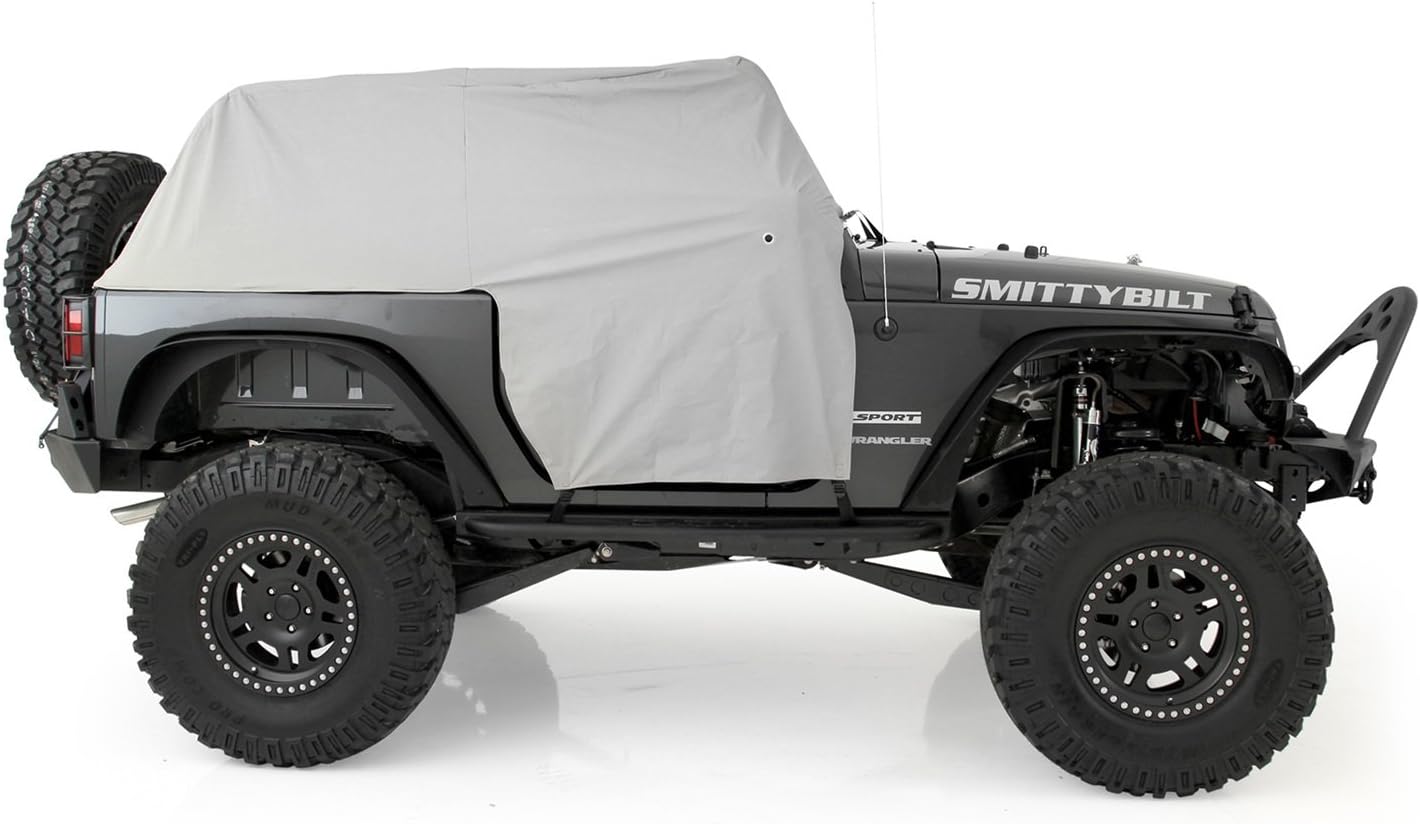 SmittyBilt CAB CVR W/DOOR FLAP GRAY - SB1068