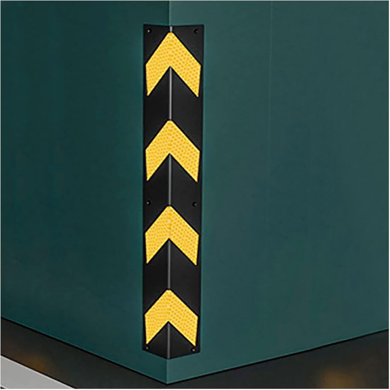 Reflective Garage Wall Corner Edge Protector, Rubber Bumper Guard for Car Doors Anti-Collision, Thickened Wall Column Guard (Black Yellow) (Size : 39.3IN/100CM*W5.9IN/15CM)