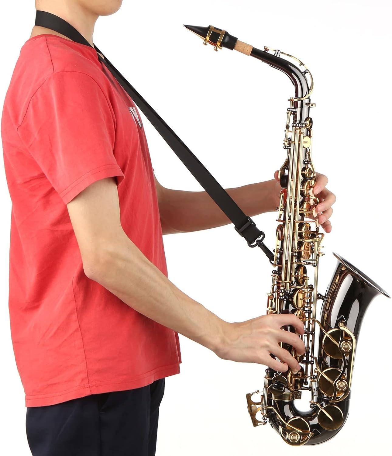 EB Alto Saxophone Brass Lacquer Gold E-Flat Sax Nickel-Plated Brass Body Woodwind Instrument