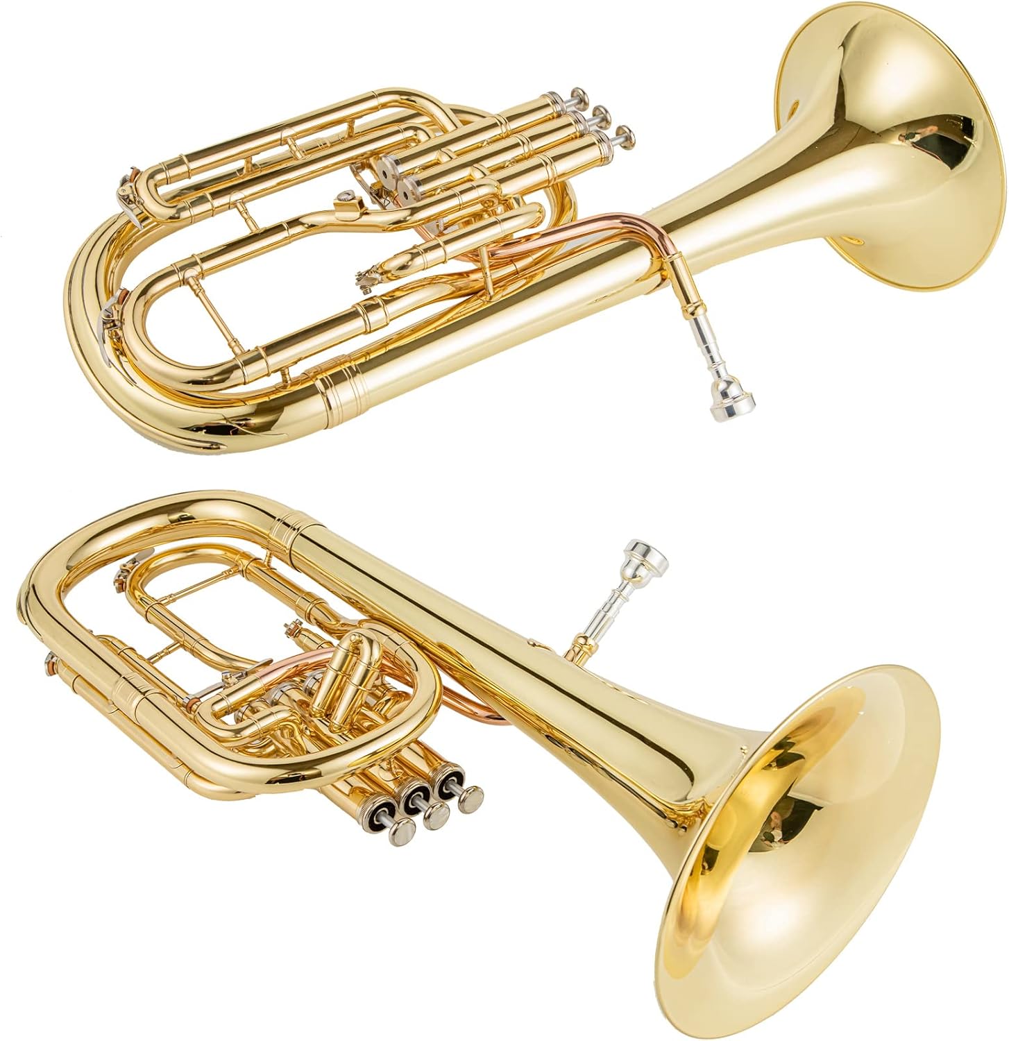 aah-401l alto horn instrument for intermediate players eb alto horn with 3 valves brass bell 10 inch bore 11.65mm silver plated mouthpiece perfect for advancing student musicians