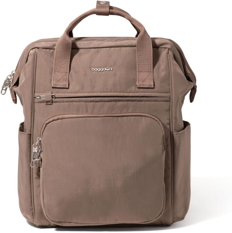 Baggallini Securtex Anti-Theft Windsor Backpack for Travel, Work & College, RFID & Locking Zipper, Up to 16