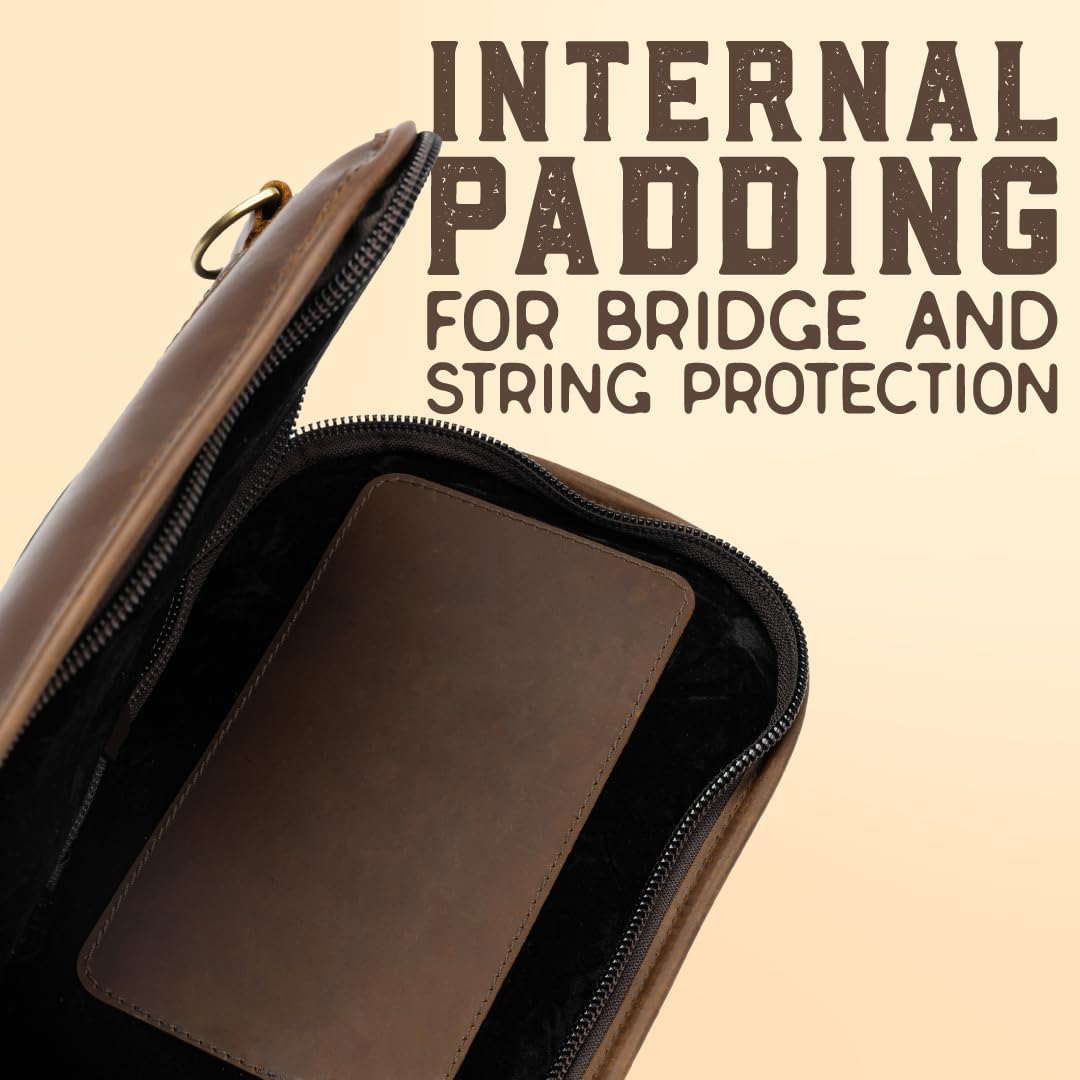 Levy's Solera Series Premium Genuine Crazy Horse Leather Gig Bag for Electric Guitars