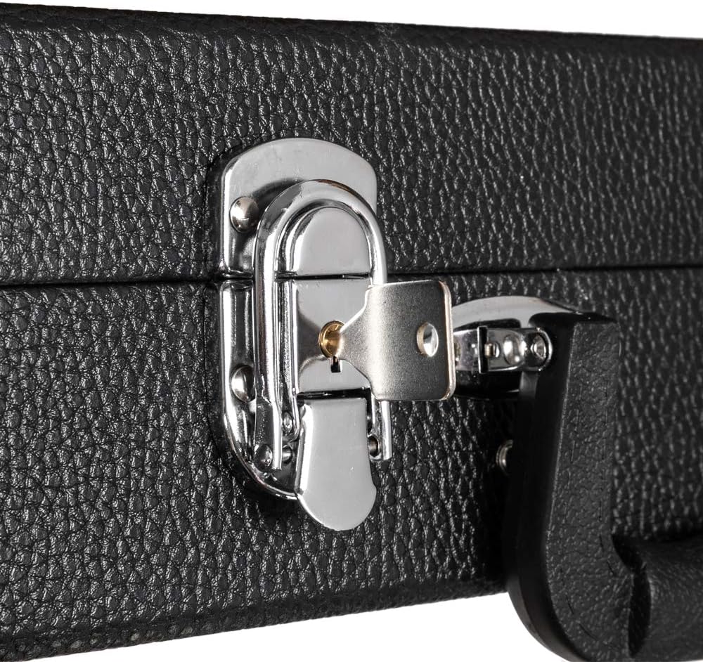 Vasitelan Electric Guitar Hard Case,Hardshell Guitar Case for standard Electric Bass, Black