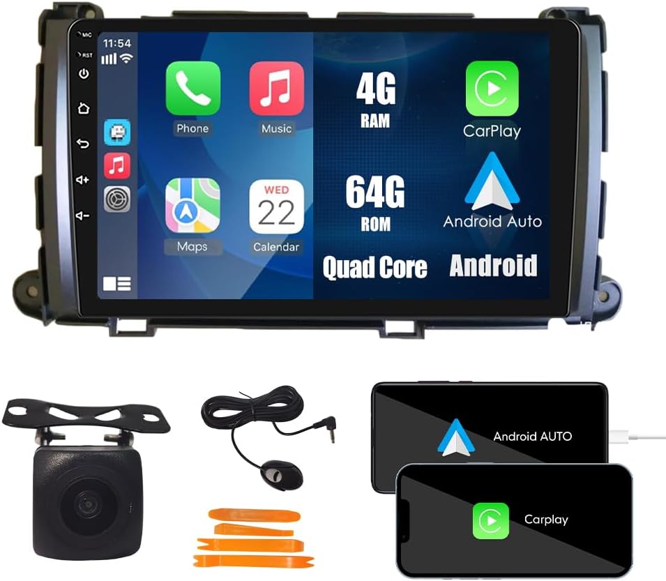 [4G 64G] Android Car Stereo FM Radio Carplay Android Auto 9