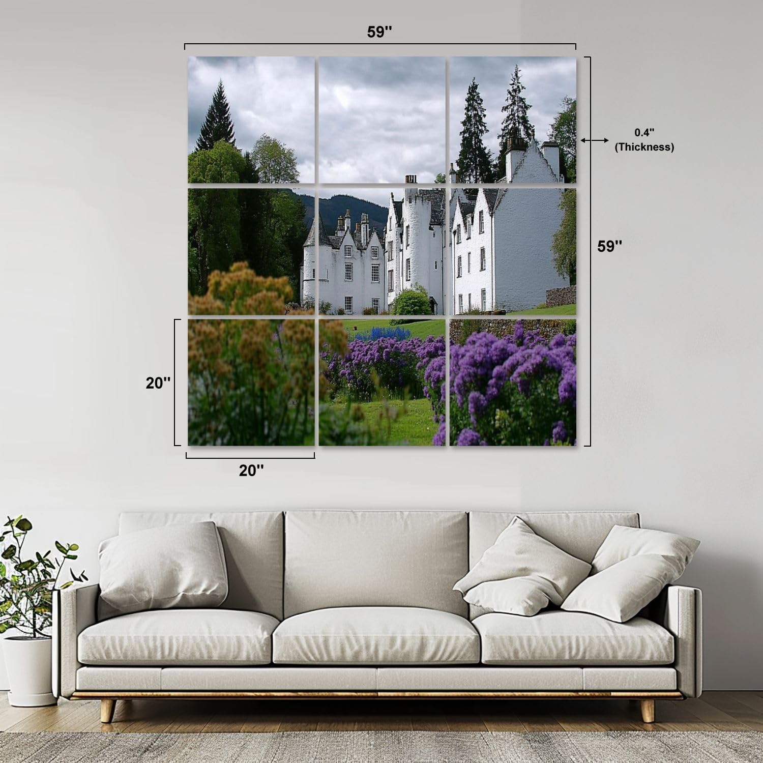 Art Acoustic Panels Self Adhesive blair castle scotland landscape pictures royalty photos 9 Packs Decorative Soundproof Wall Panels Large Sound Absorbing Panels for Home Office 60