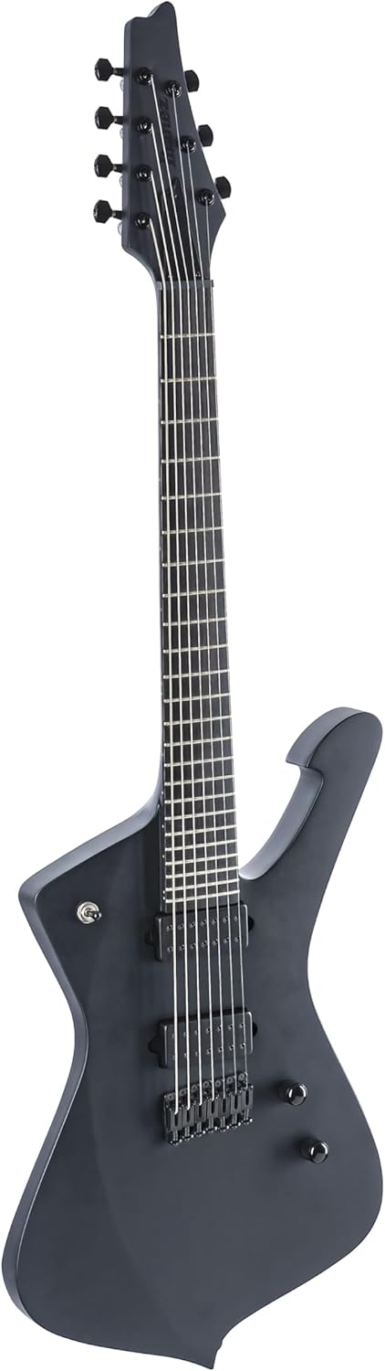 Ibanez Iron Label Iceman 7-string - Black Flat