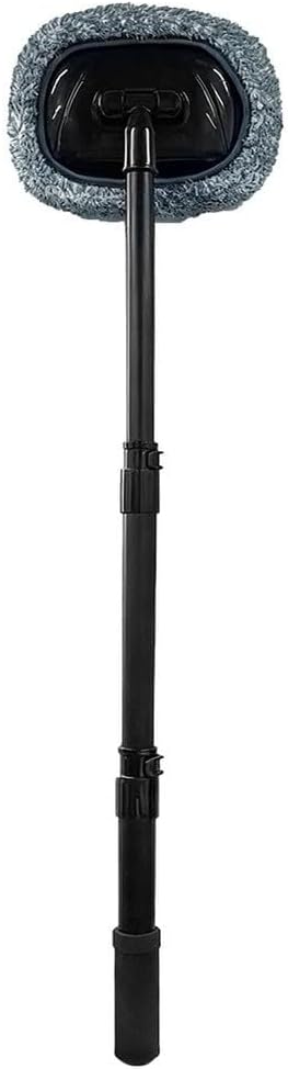 3 Section Telescopic Car Wash Mop with Cationic Soft Bristles, 180° Rotating Head, Extendable Handle for Cars, Window and Floors, Gentle Scratch-Free Cleaning Tool for Vehicle Exterior and Home