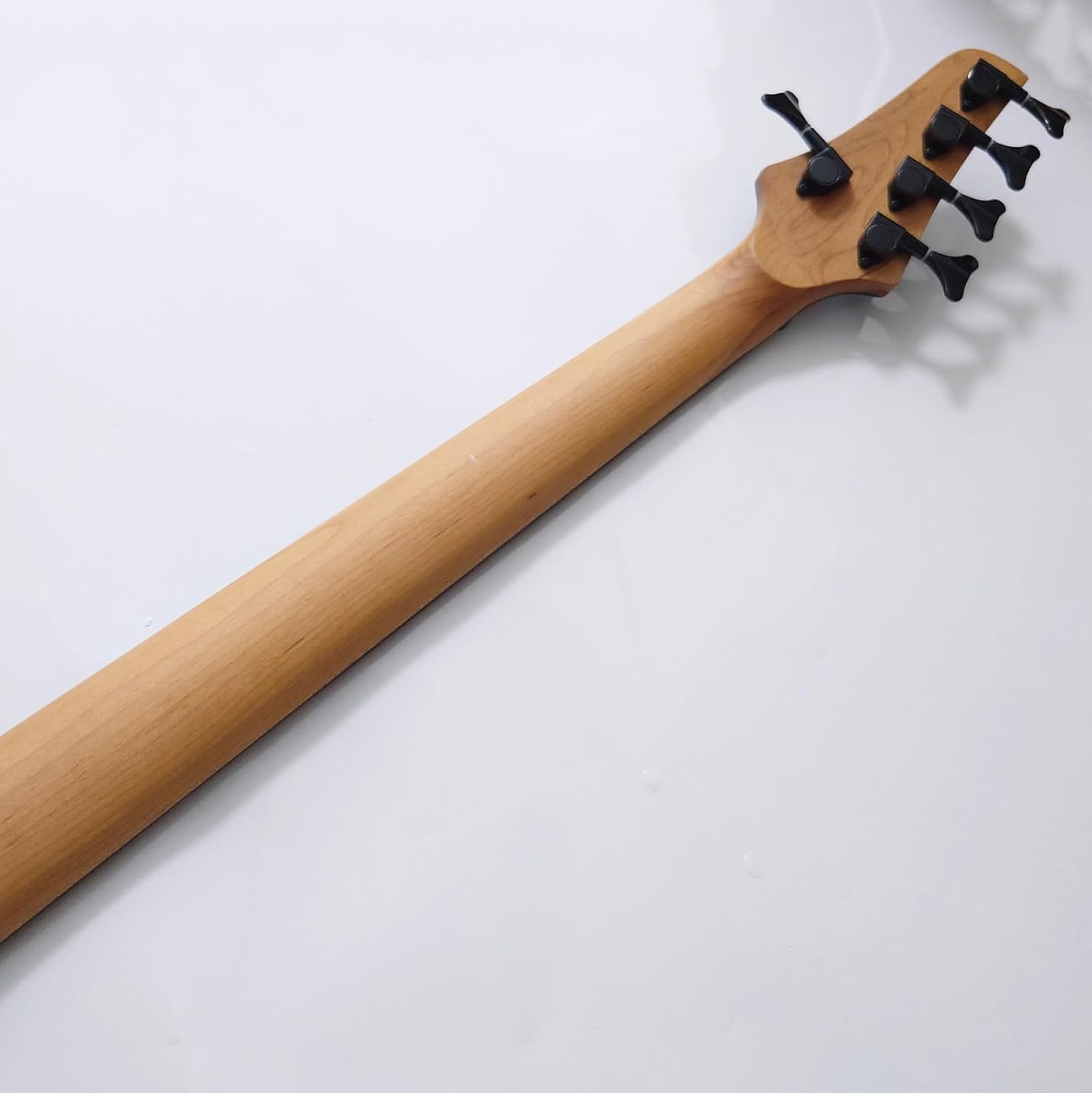 Fanned Fret 5 string Electric Bass Guitar Blue Burl Burst Quilt Maple Top Roasted Maple Neck