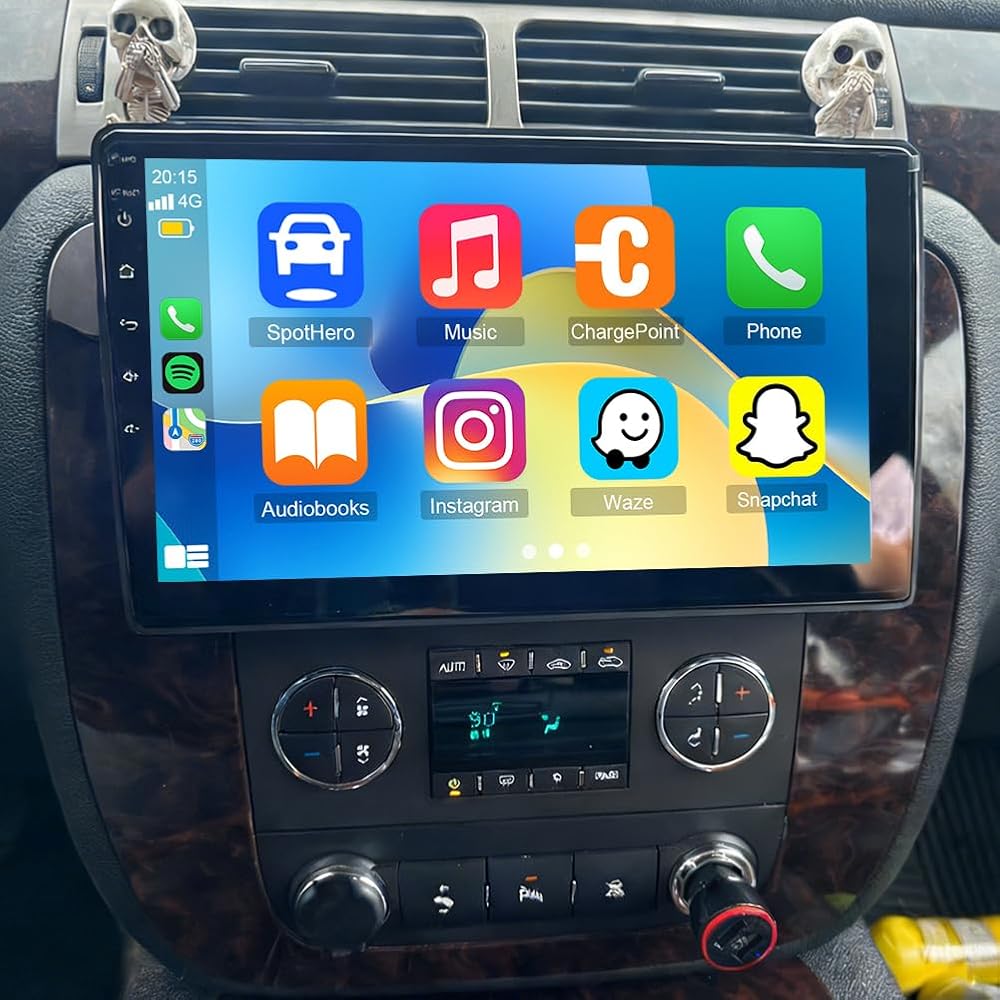 Android 14 Double Din Car Stereo Upgrade Radio for Chevrolet Avalanche 2007-2011,10in Touchscreen Support Carplay Android Auto RDS DSP SWC GPS WiFi BT Mirrorlink Mic Backup Camera-4+64G