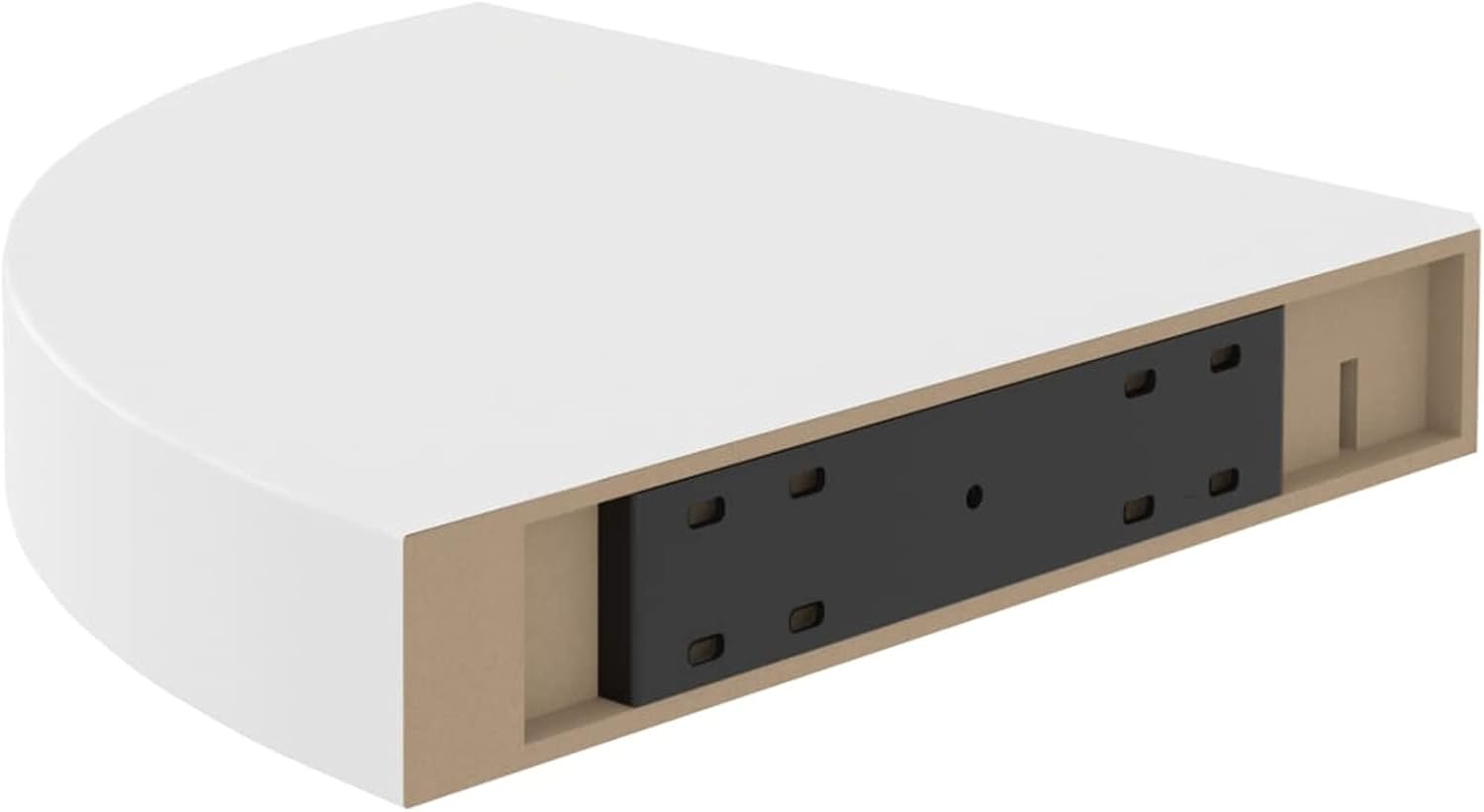 4 Pcs Floating Corner Shelf White 9.8