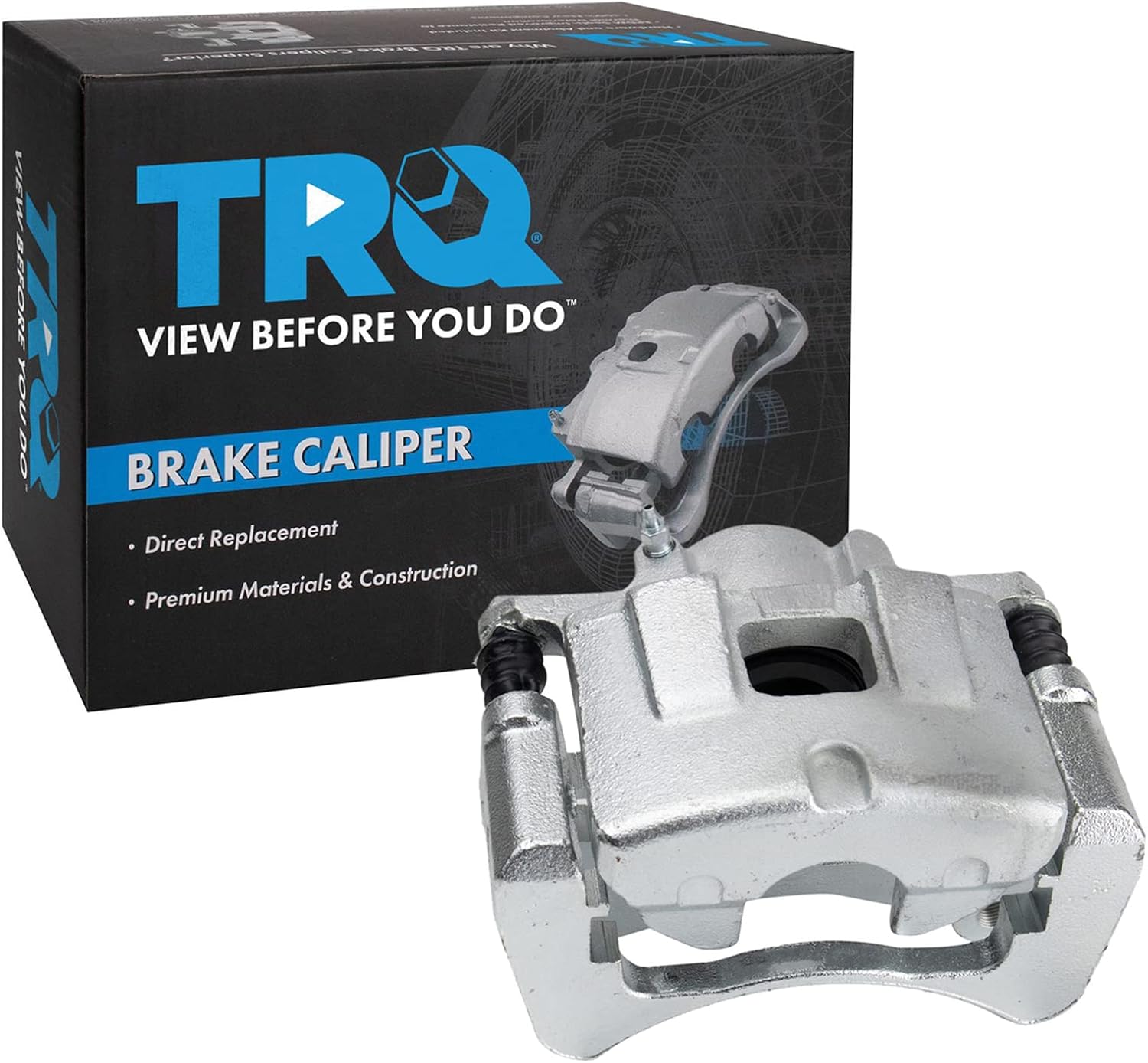 TRQ Front Right Brake Caliper w/Bracket Passenger Side Compatible with 2015-2017 Chrysler 200 2014-2019 Jeep Cherokee
