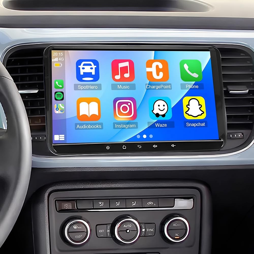 Android Car Radio for VW Volkswagen Beetle 2011-2015 with Wireless CarPlay Android Auto,2+32G 9 Inch Car Radio Touch Screen with Bluetooth EQ DSP GPS WiFi FM SWC Backup Camera Mirror Link