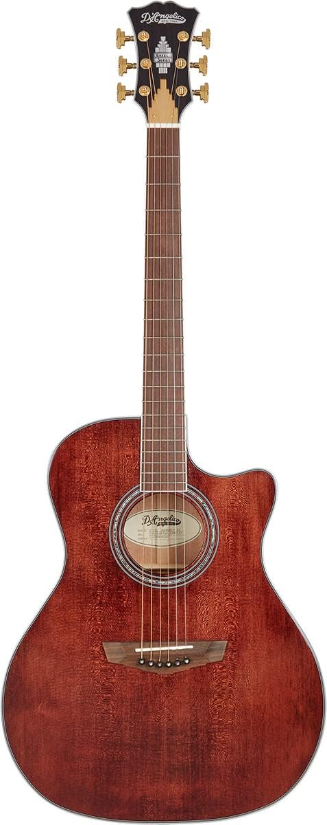 D'Angelico 6 String Acoustic-Electric Guitar, Right, Walnut Stain (DAEG200XTWALGP)