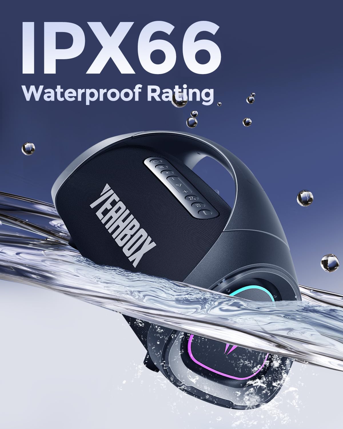 Sonic Boom MAX 300W Max Large Bluetooth Speaker Loud, Massive Bass, IPX66 Waterproof Party Portable Speaker with Subwoofer/EQ/Fast Charge, Outdoor Wireless Speakers