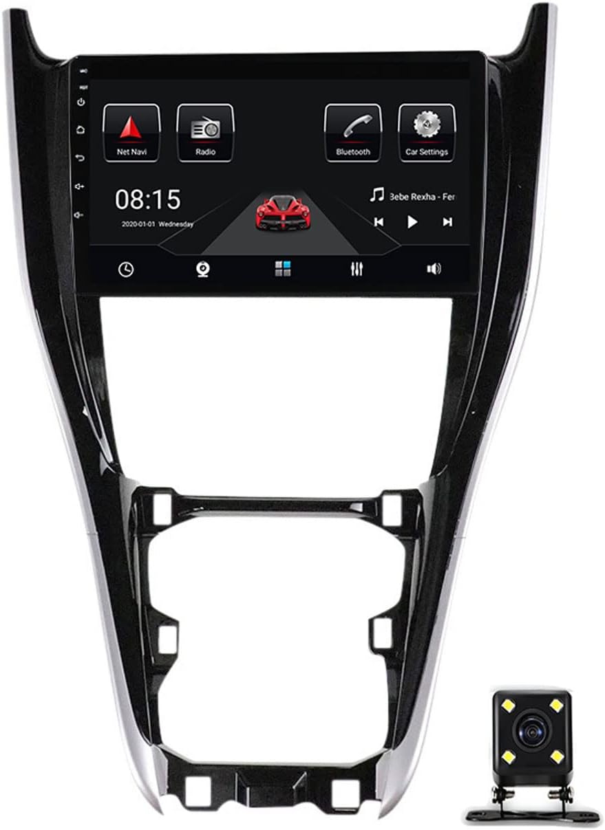 Double Din Car Stereo Compatible with Apple Carplay, 9 Inch Touchscreen, Bluetooth, USB Port, Backup Camera, RDS/FM Car Radio Receiver, for Toyota Harrier 2013-2020