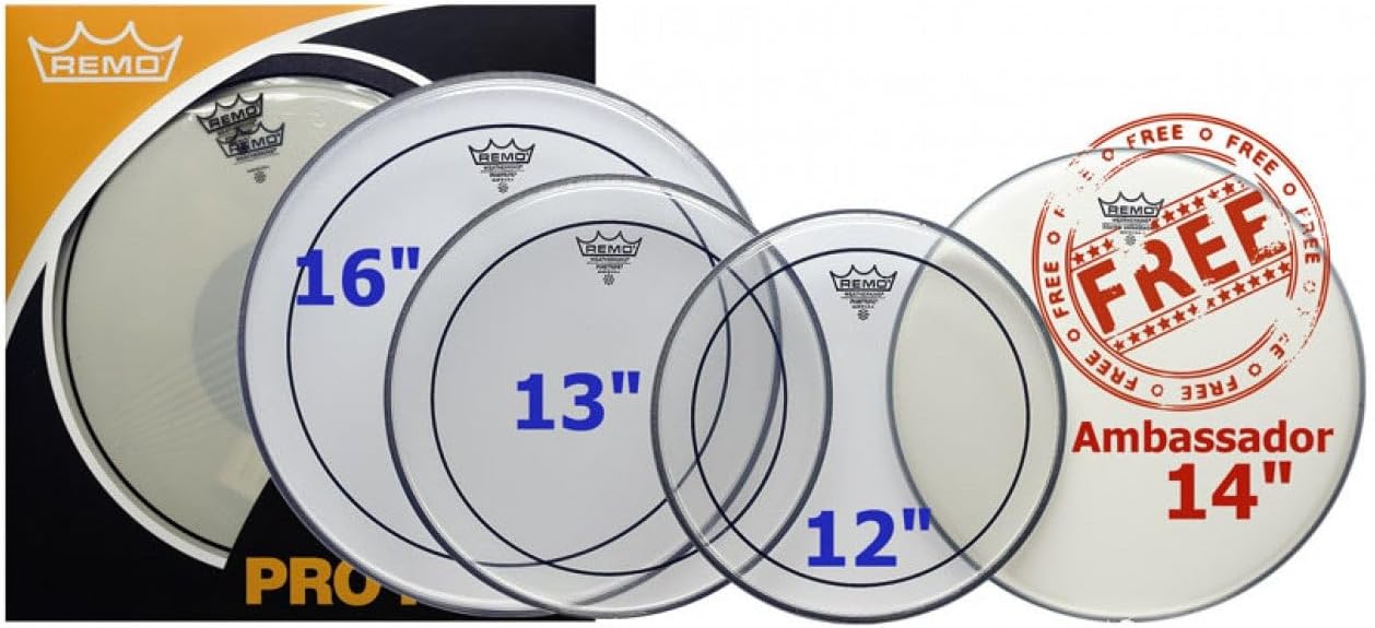 Remo Pinstripe Clear Drumhead Pack