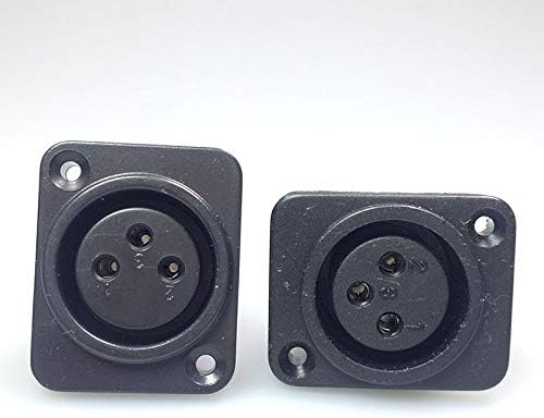 Davitu Electrical Equipments Supplies - 100pcs/lot 3 Pin XLR Male Plug/Female Jack Panel Mount Chassis Plastic 3 Poles XLR Plug Jack Socket Microphone MIC Connector - (Color: 100pcs Female)